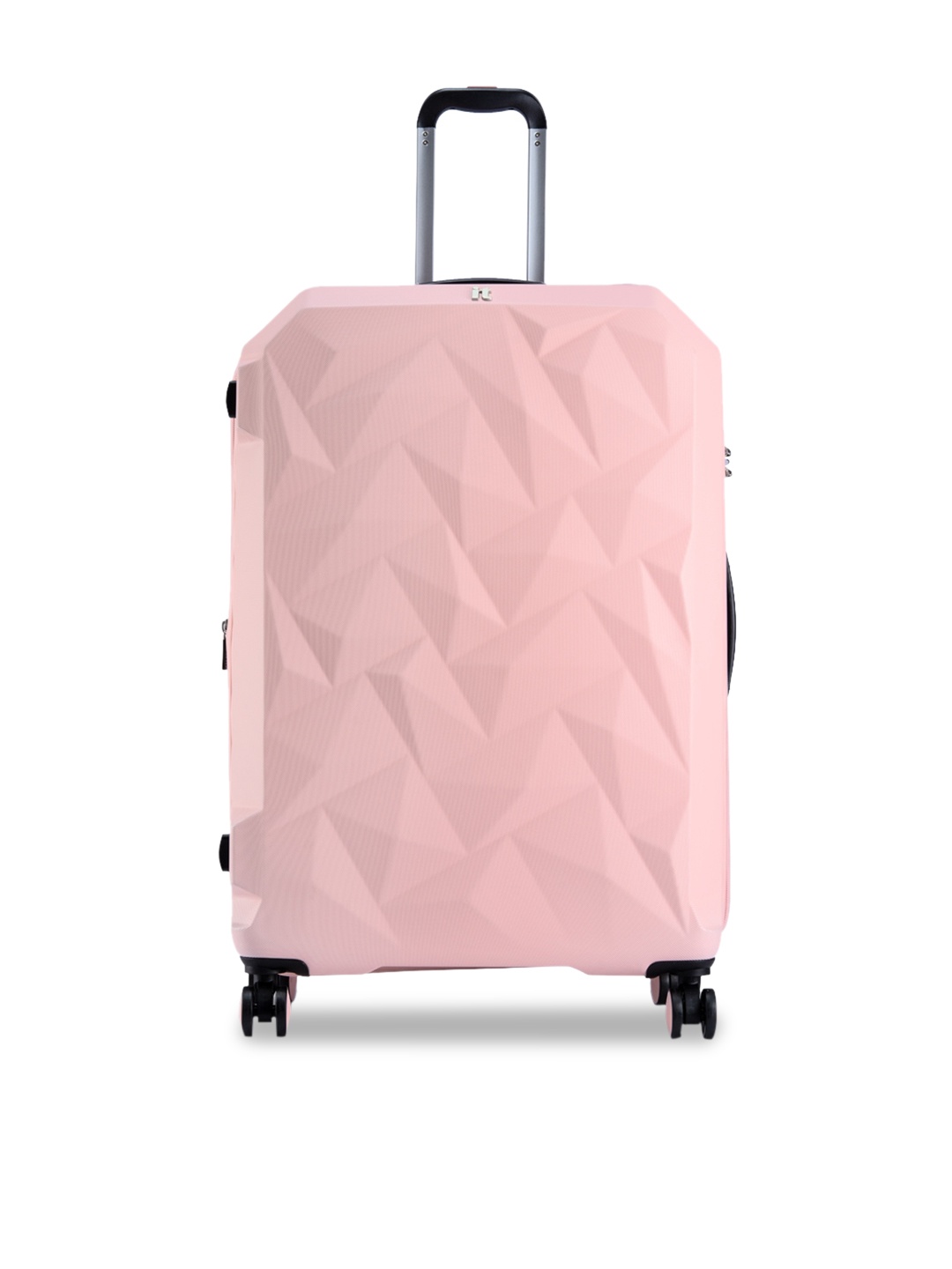

IT luggage Unisex Pink Textured Hard-Sided Large Ice Cap Trolley Suitcase