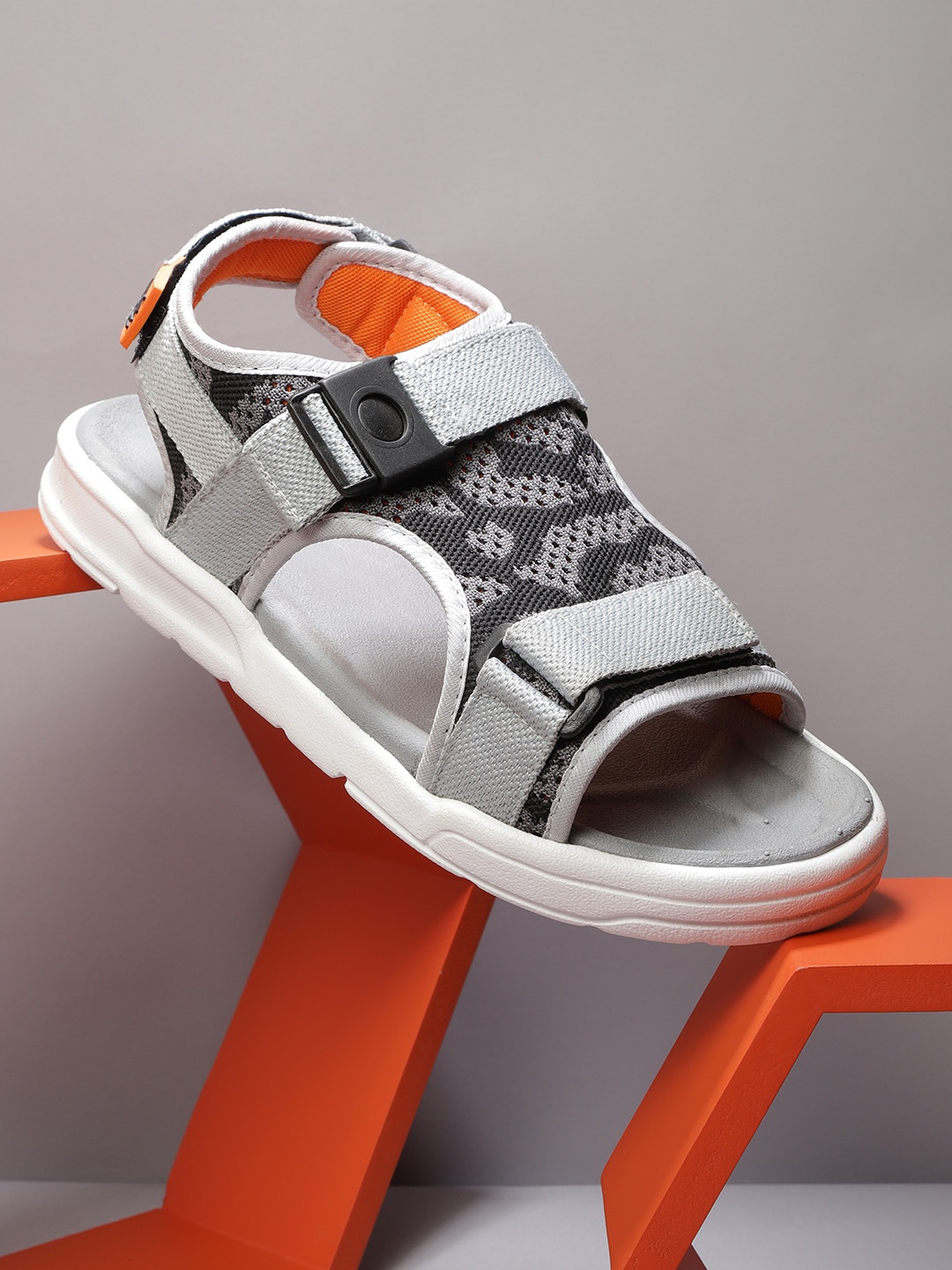 

HRX by Hrithik Roshan Men Hook & Loop Athleisure Sandal, Grey