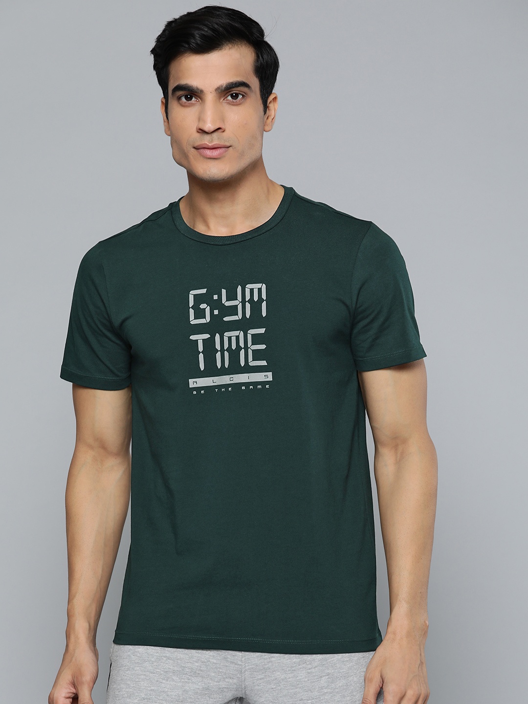 

Alcis Men Green Typography Printed Slim Fit T-shirt