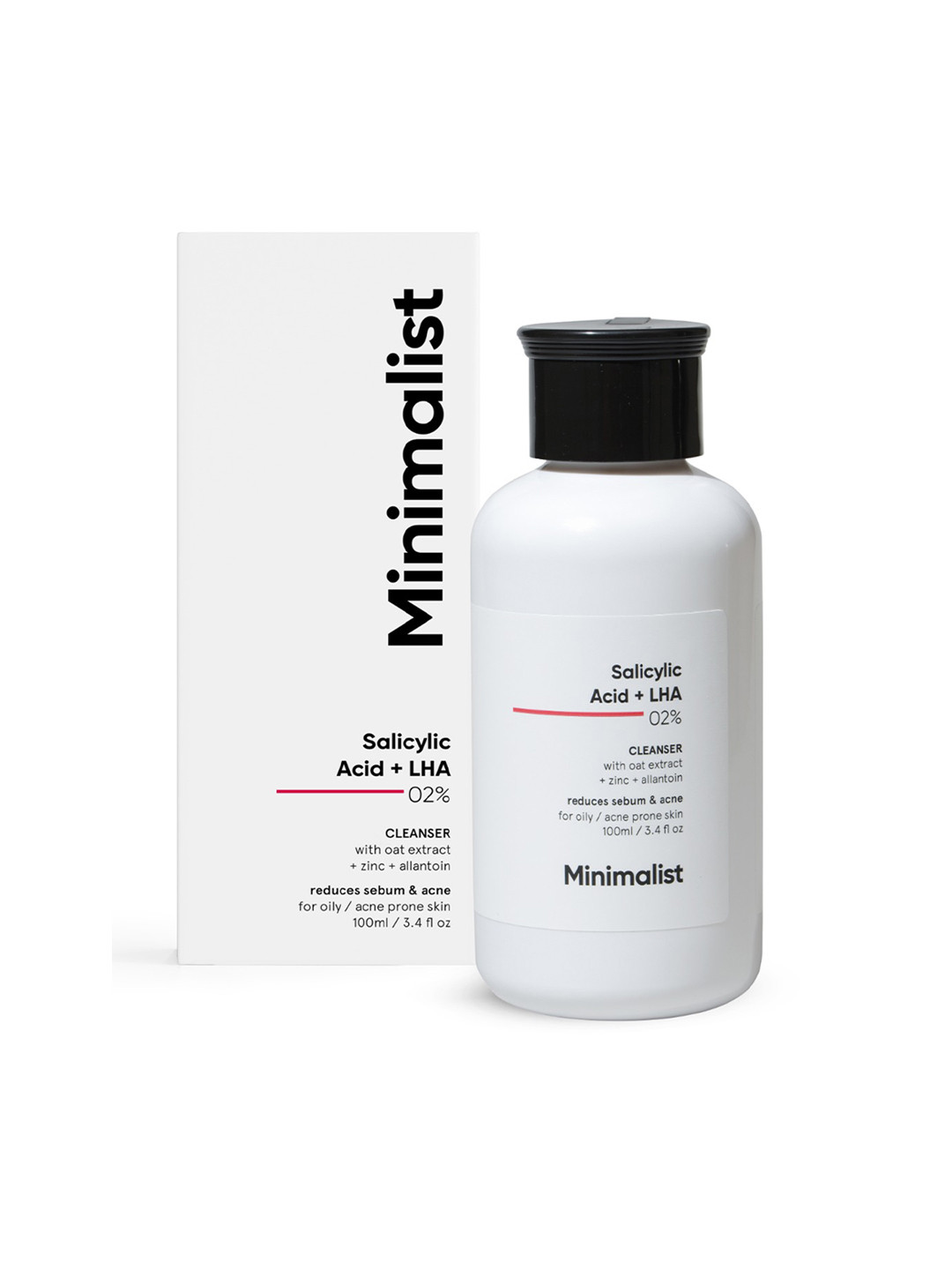 

Minimalist 2% Salicylic Acid Face Wash With LHA - 100 ml, Black