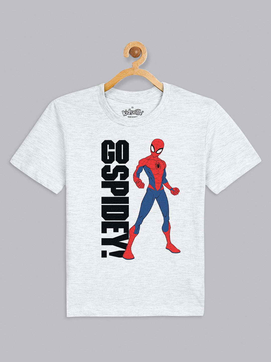 

Kids Ville Boys Off White & Red Spiderman Printed T-shirt