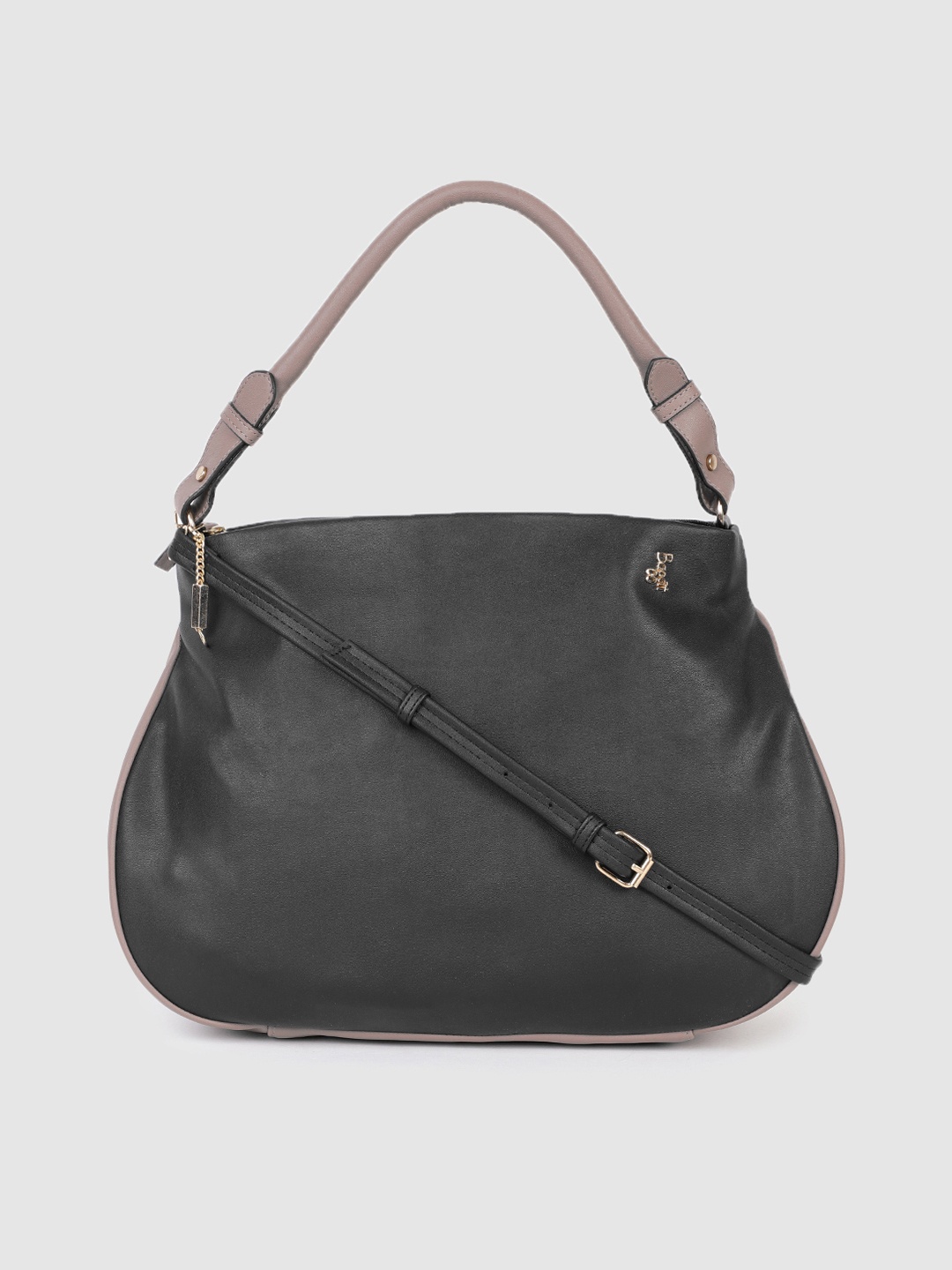 

Baggit Women Black Solid Hobo Bag