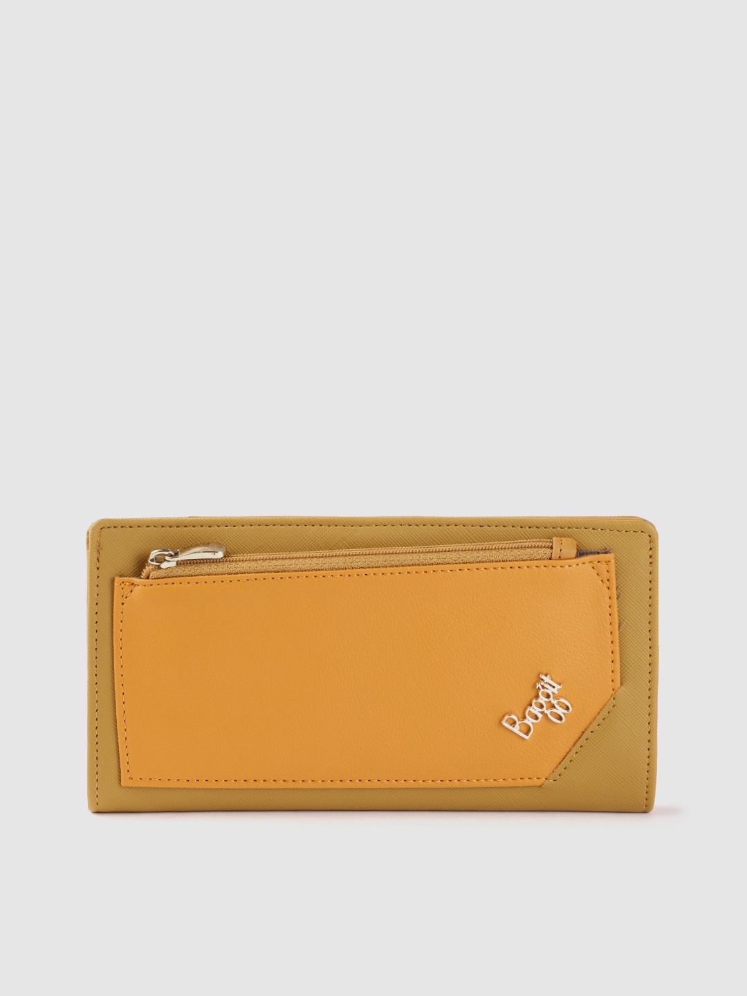 

Baggit Women Mustard Yellow Zip Around Wallet