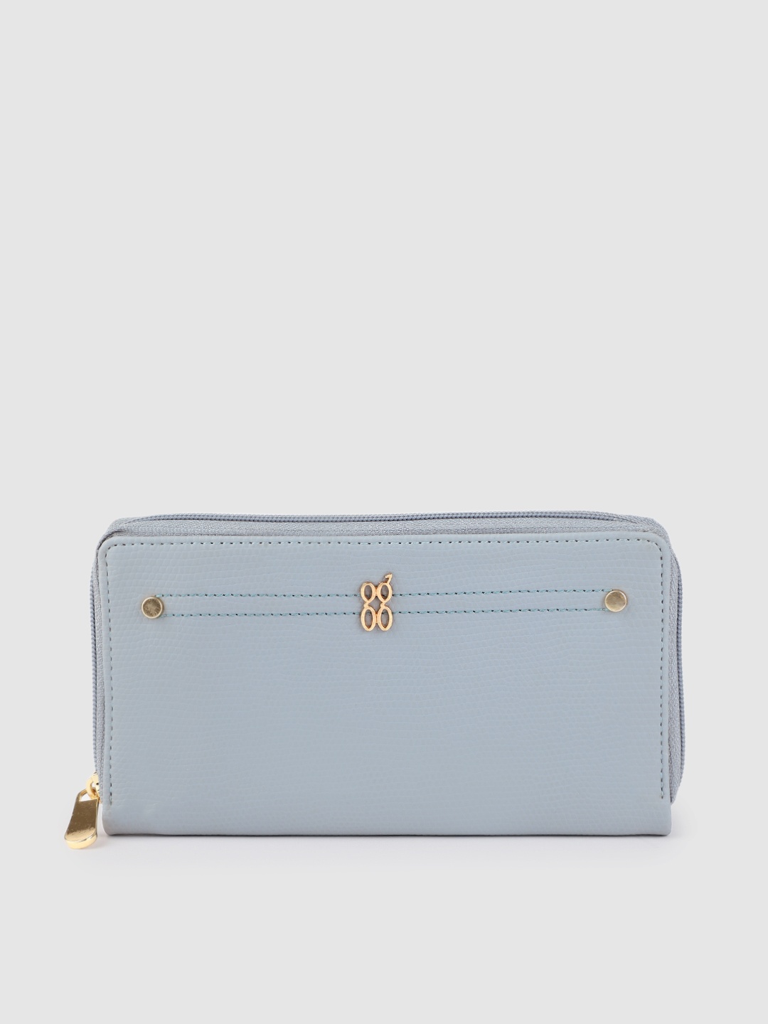 

Baggit Women Blue Solid Zip Around Wallet