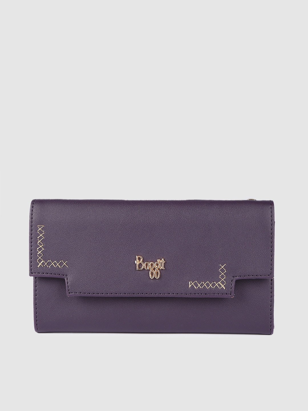 

Baggit Women Purple Solid Three Fold Wallet