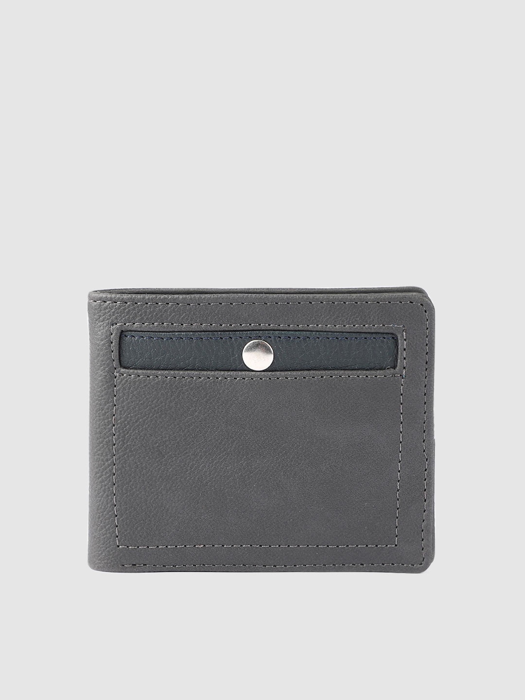

Baggit Men Grey Solid Two Fold Wallet