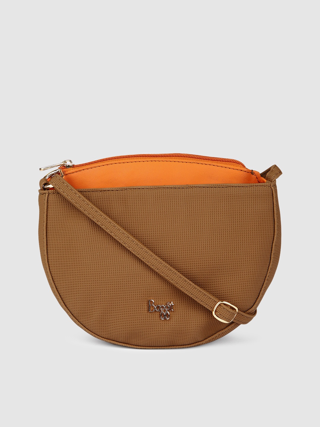 

Baggit Brown Textured Structured Sling Bag