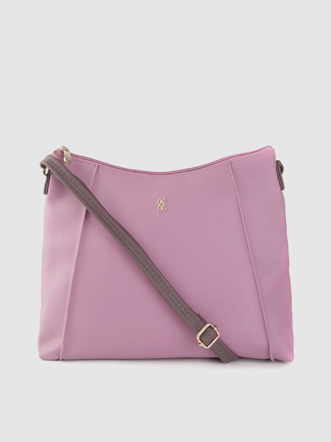 

Baggit Purple Solid Structured Sling Bag