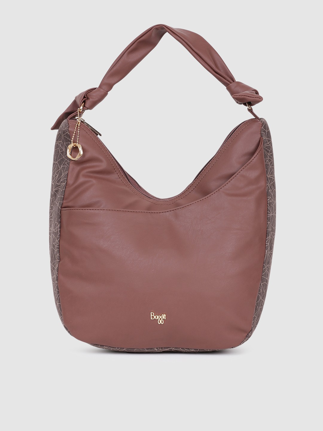 

Baggit Brown Oversized Structured Hobo Bag