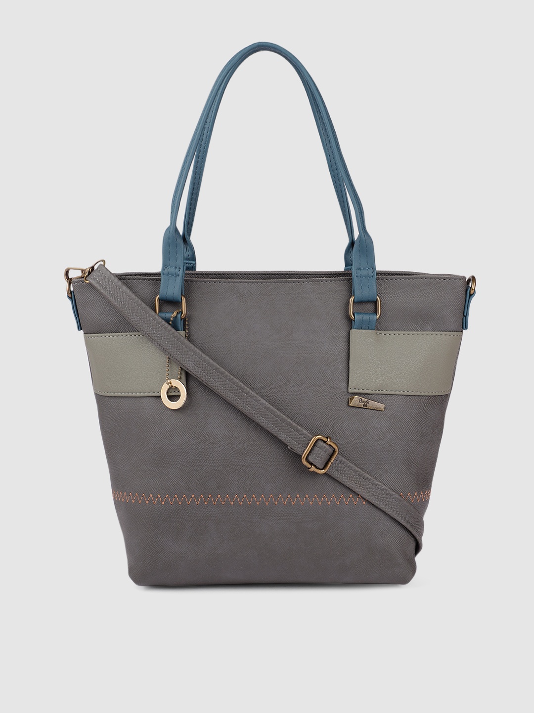 

Baggit Women Grey Textured Structured Shoulder Bag