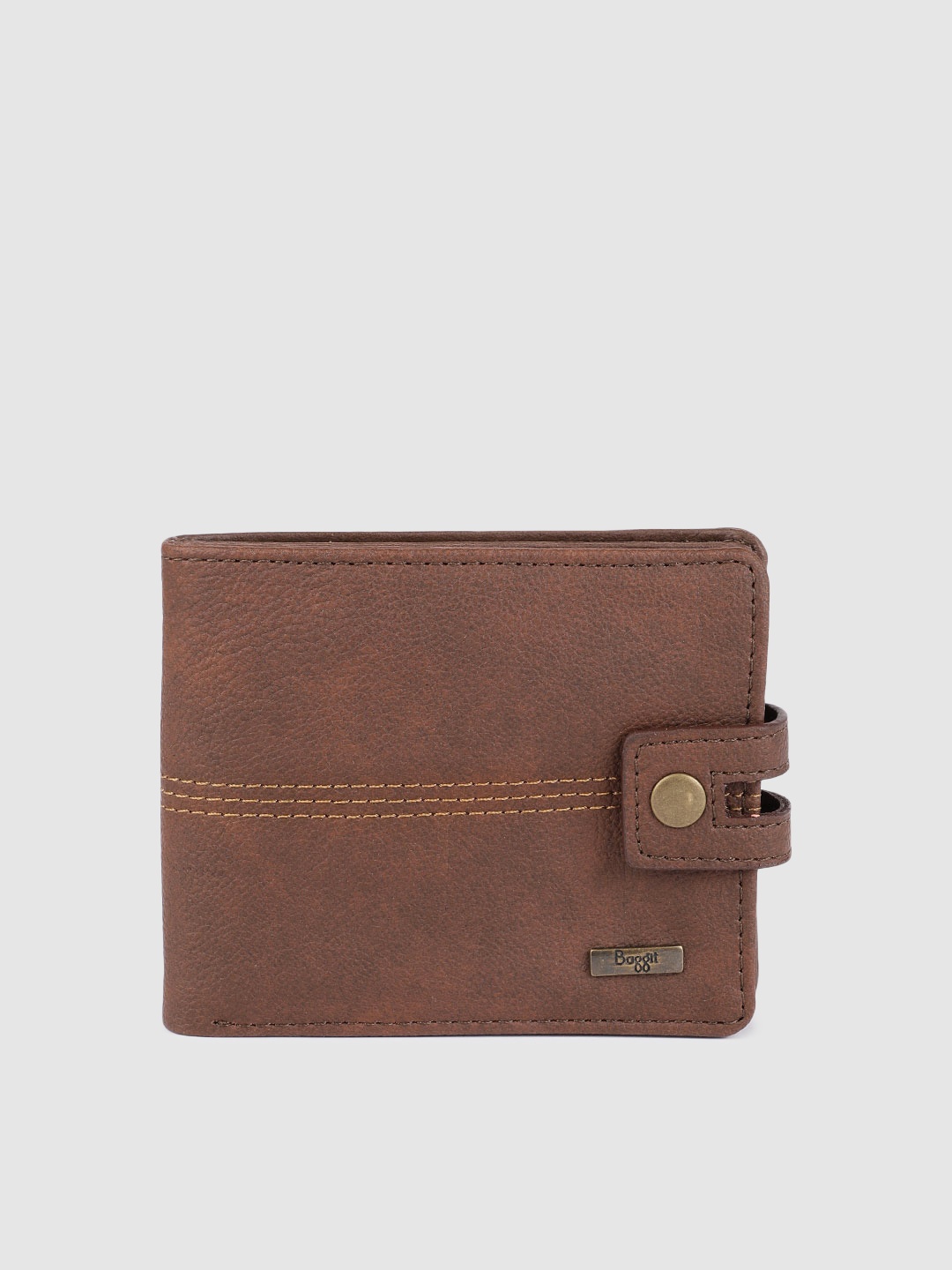 

Baggit Men Brown Solid Two Fold Wallet