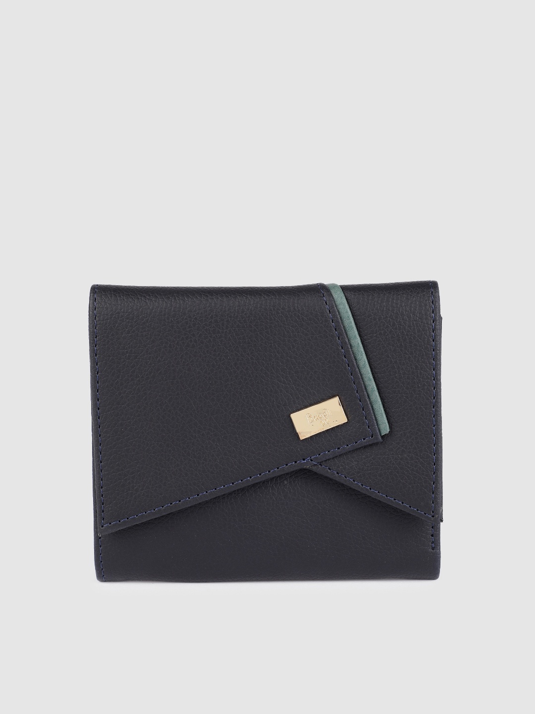 

Baggit Women Navy Blue Solid Three Fold Wallet
