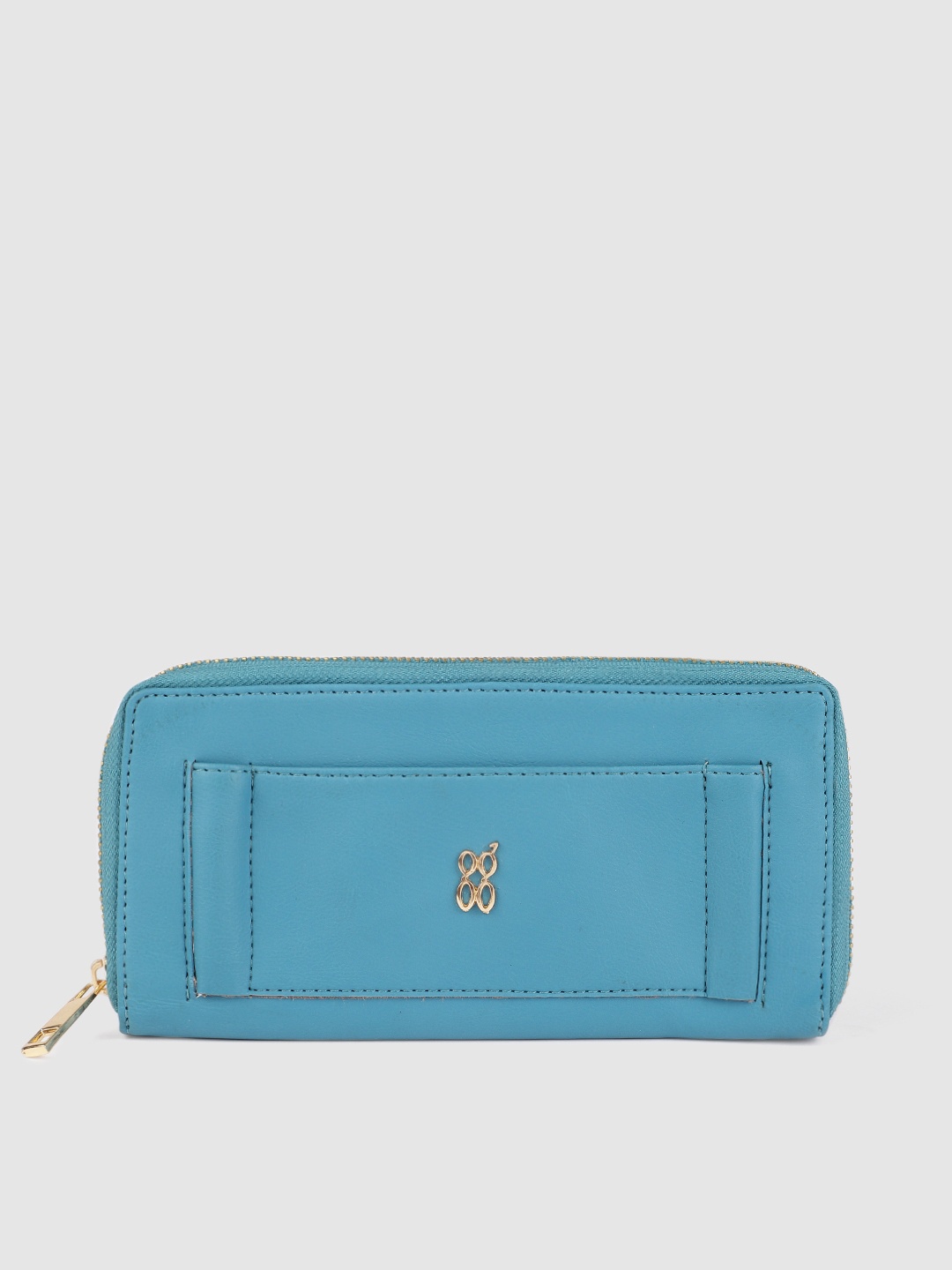 

Baggit Women Blue Solid Zip Around Wallet