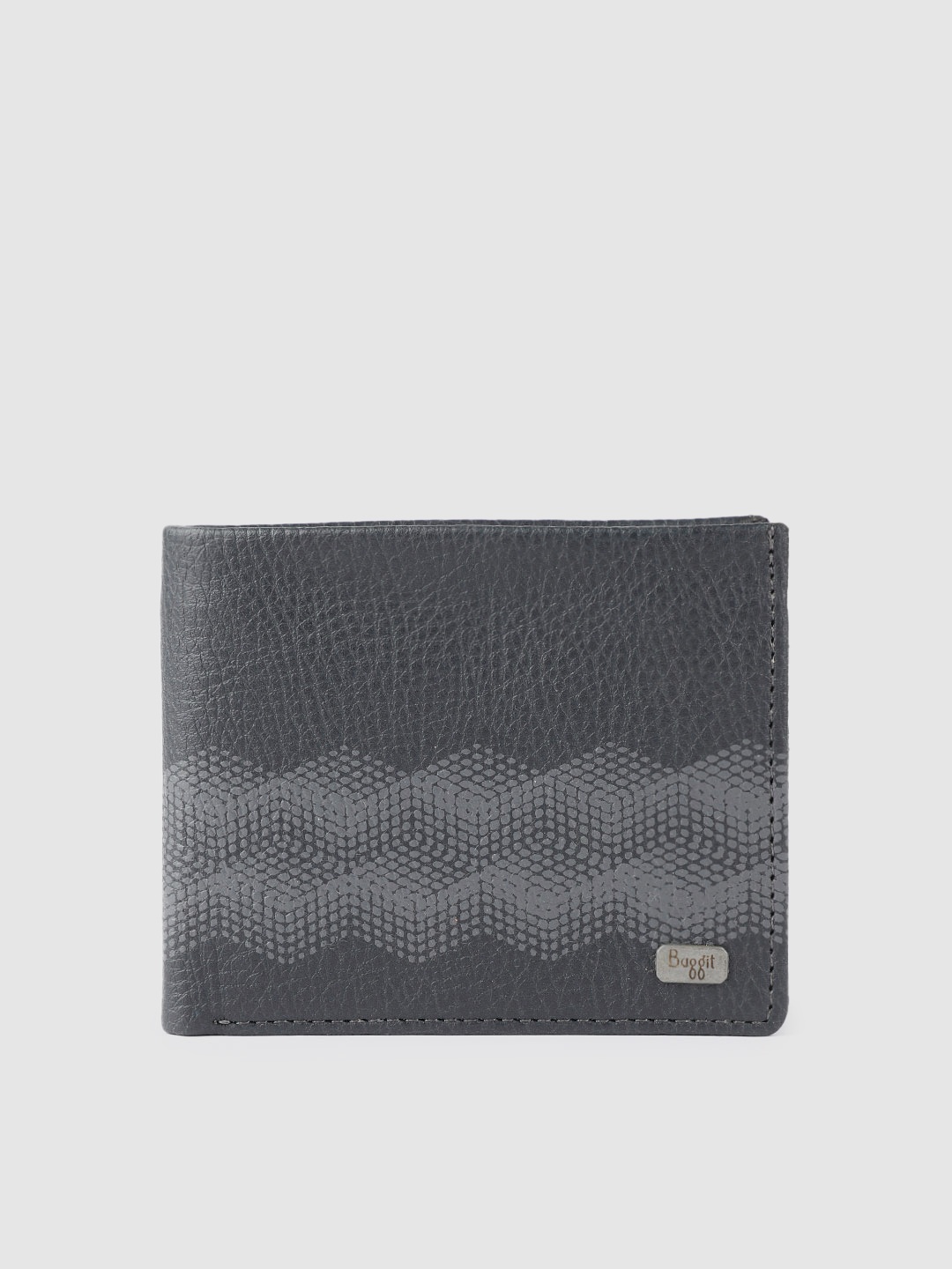 

Baggit Men Blue Geometric Printed GW CONVENT ENGLISH Two Fold Wallet