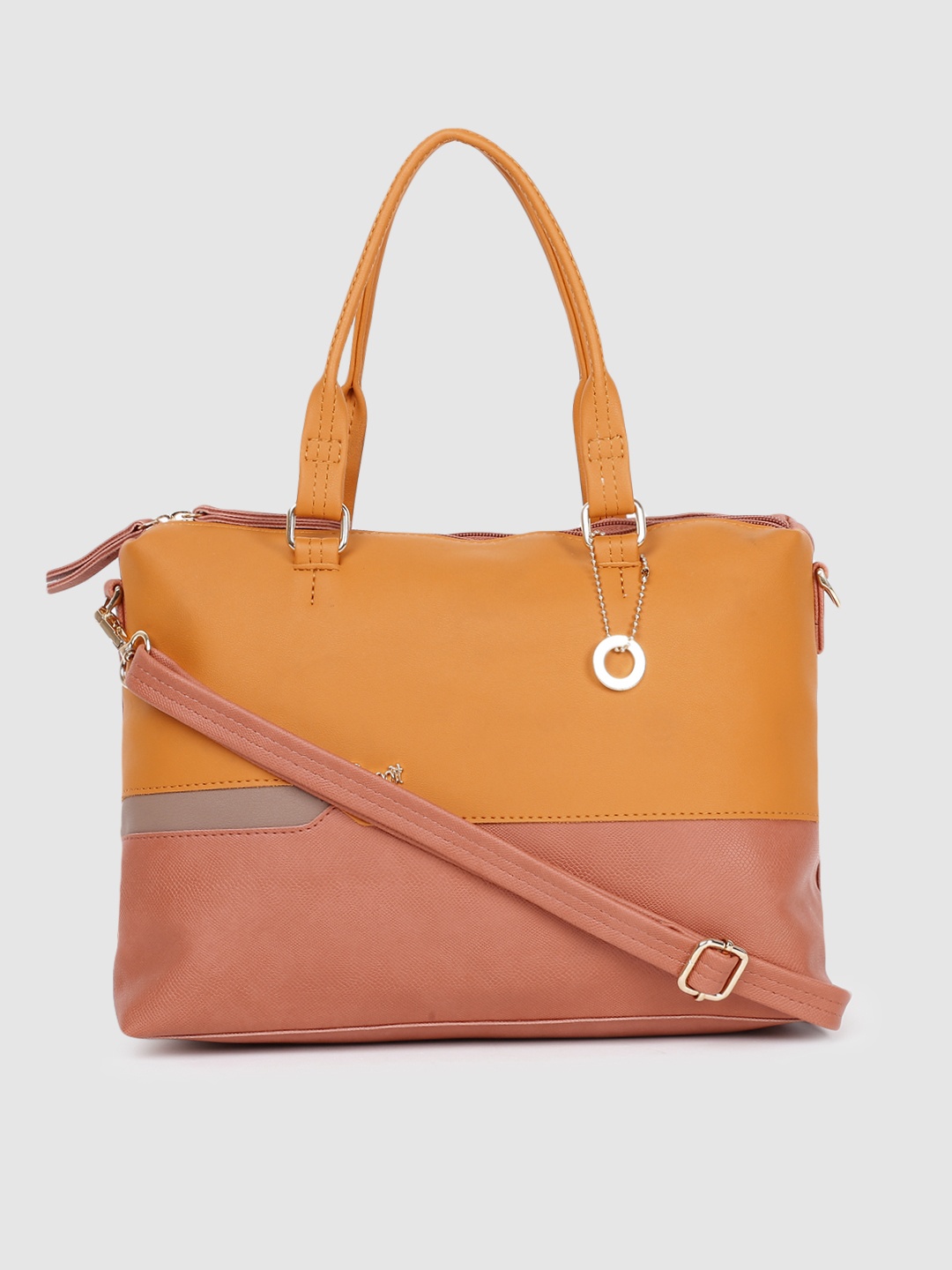 

Baggit Women Red & Yellow Colourblocked Handheld Bag