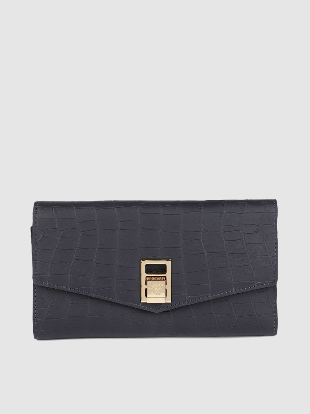 

Baggit Women Navy Blue Textured Three Fold Wallet