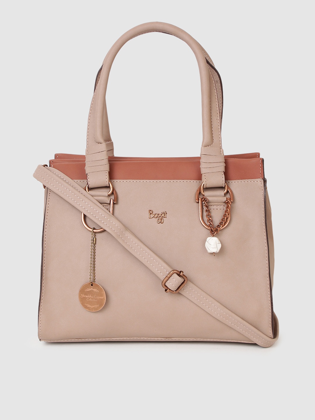 

Baggit Mauve Structured Handheld Bag
