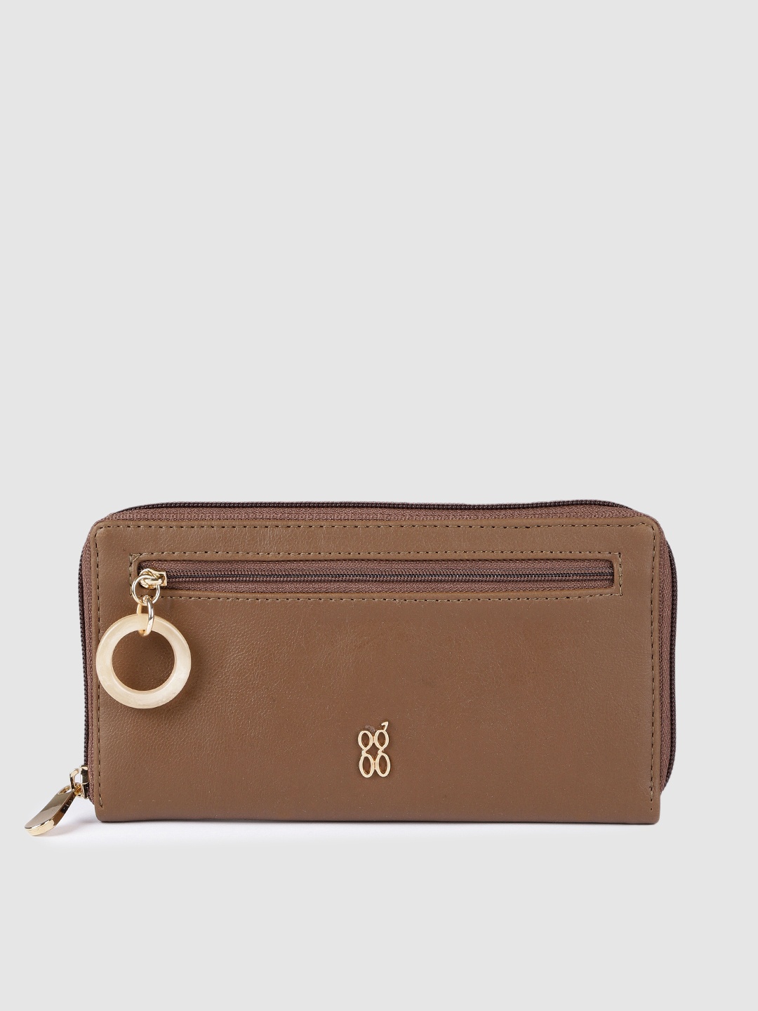 

Baggit Women Brown Solid Zip Around Wallet