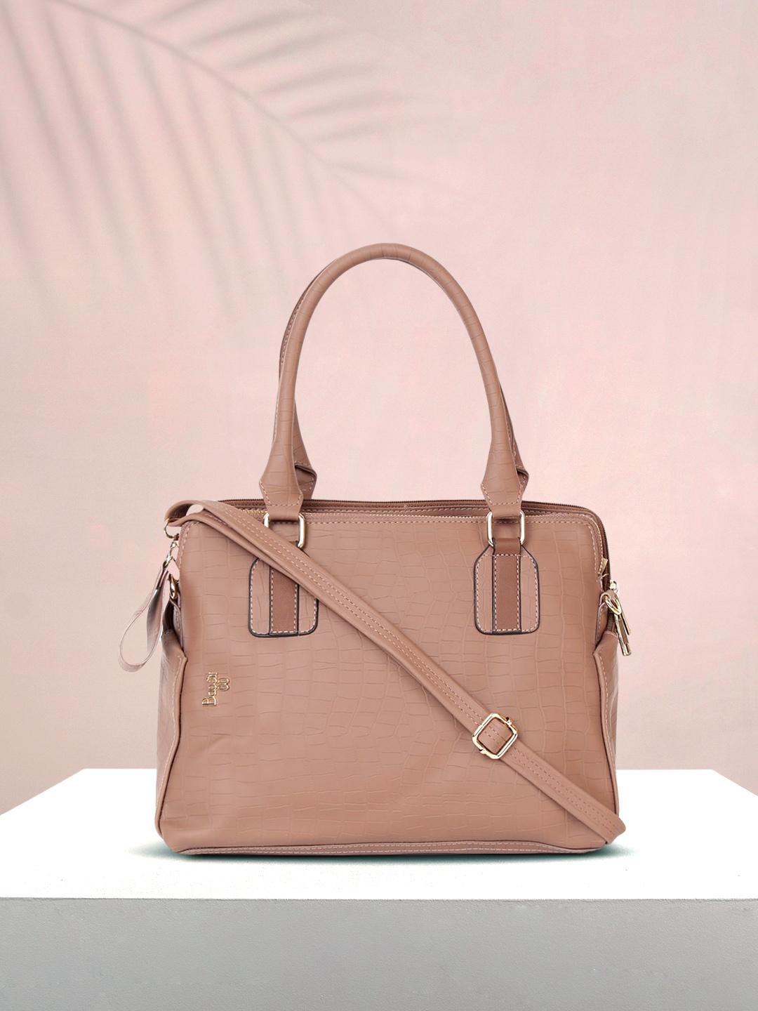 

Baggit Brown Textured Handheld Bag