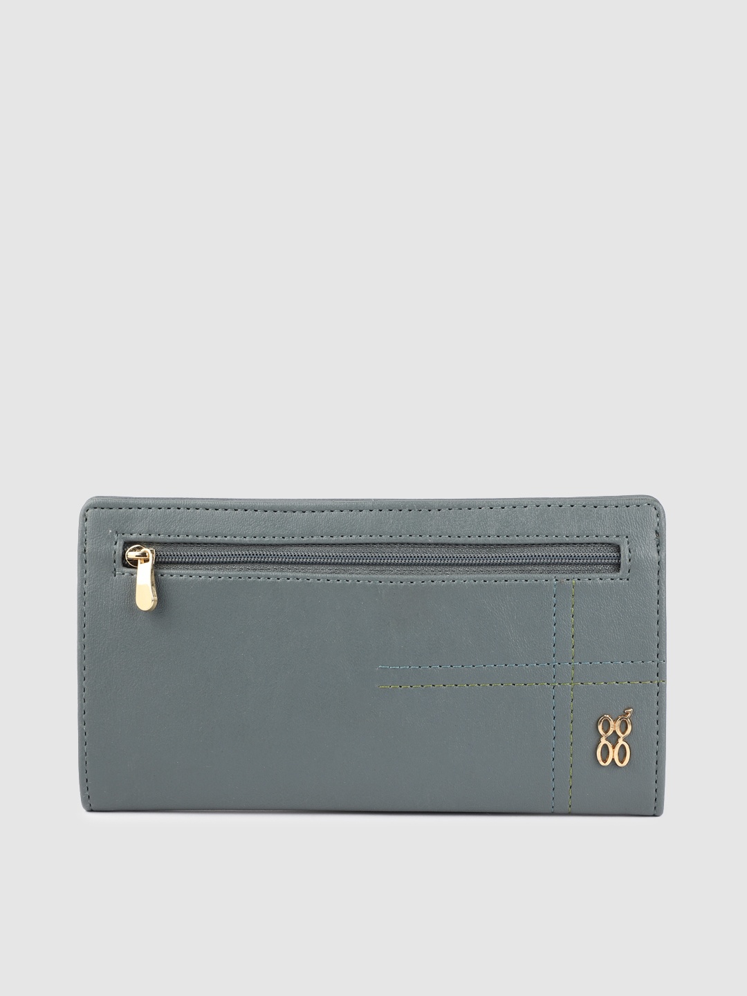 

Baggit Women Blue Solid Two Fold Wallet