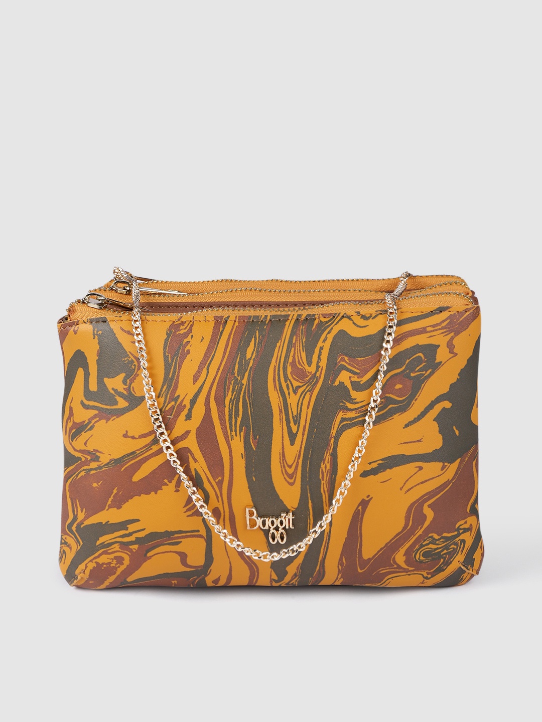 

Baggit Women Yellow Abstract Printed Envelope