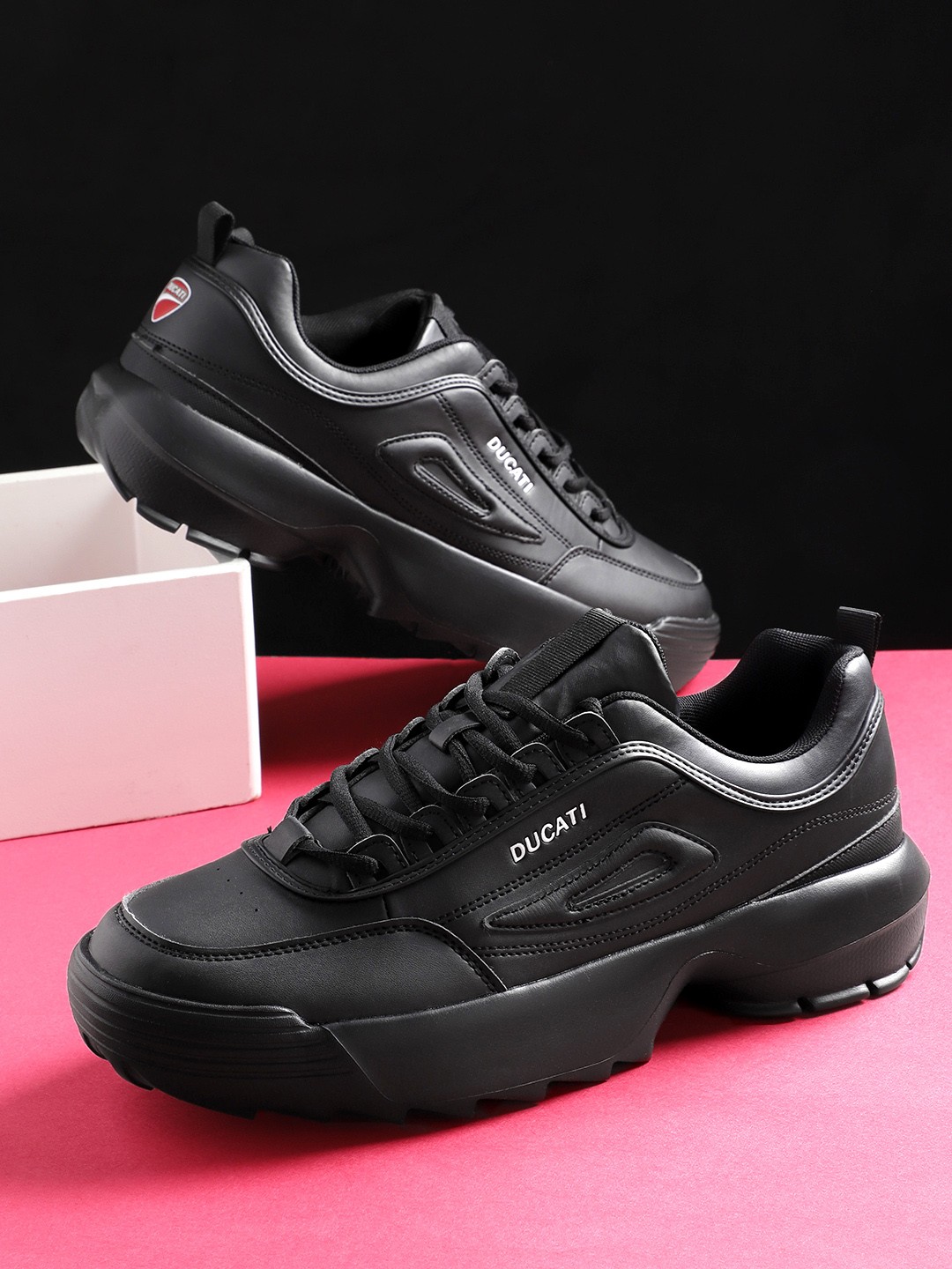 

Ducati Men Black Solid Sneakers