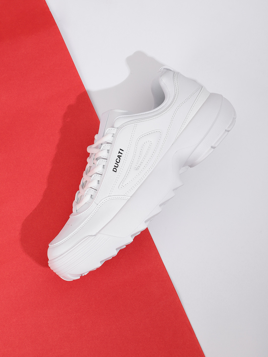 

Ducati Men White Solid Sneakers