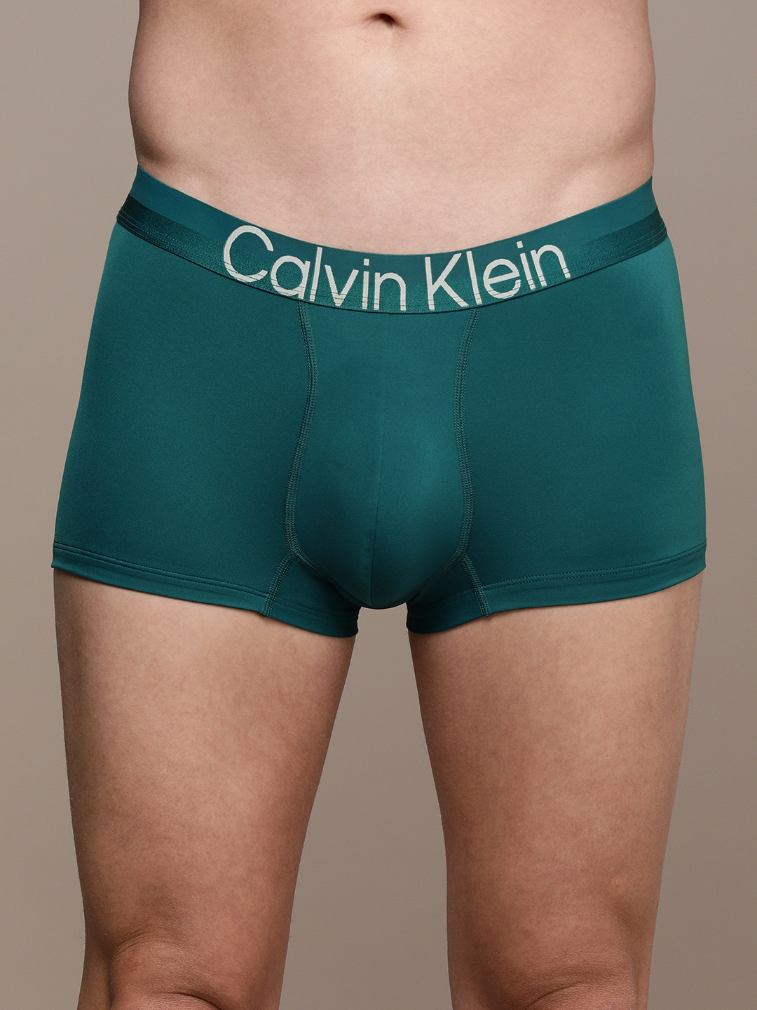 

Calvin Klein Underwear Men Teal Blue Solid Short Low Rise Trunk, Green