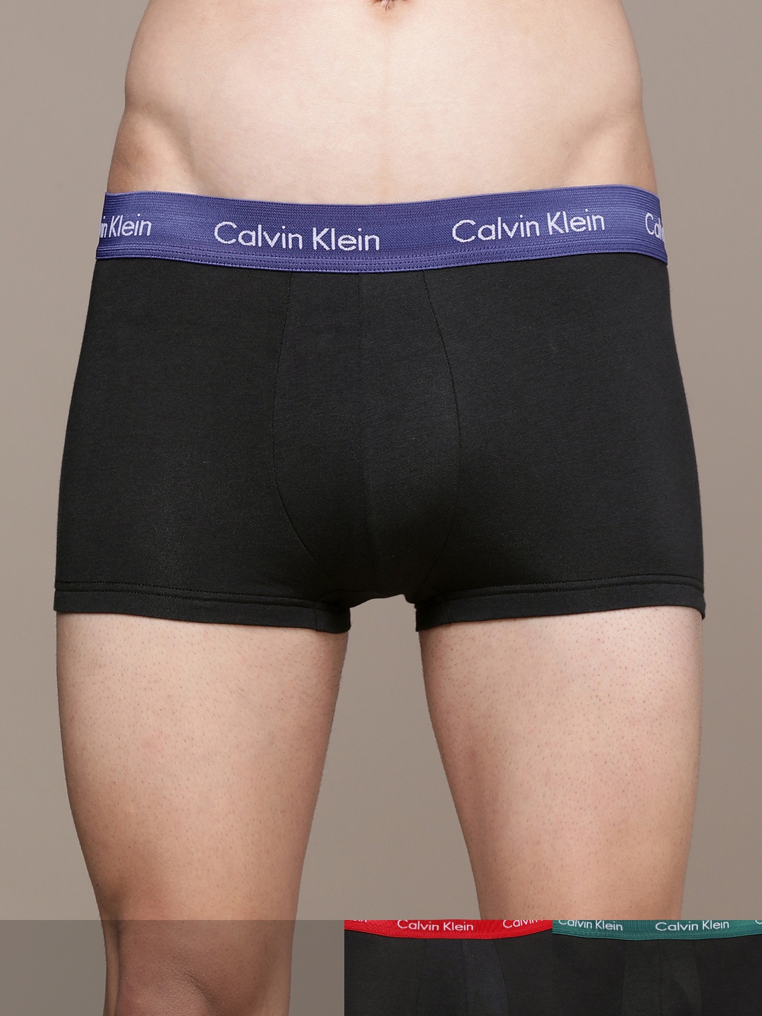 

Calvin Klein Underwear Men Black Pack of 3 Low-Rise Trunk U2664WHJ