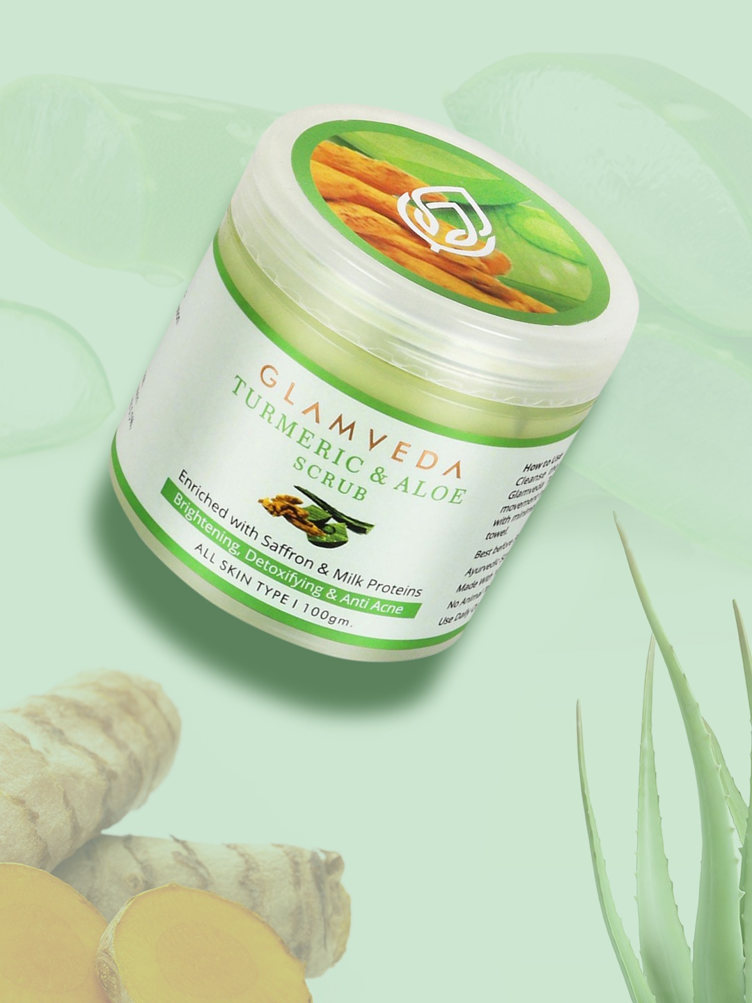 

GLAMVEDA Yellow Turmeric & Aloe Vera Brightening Scrub