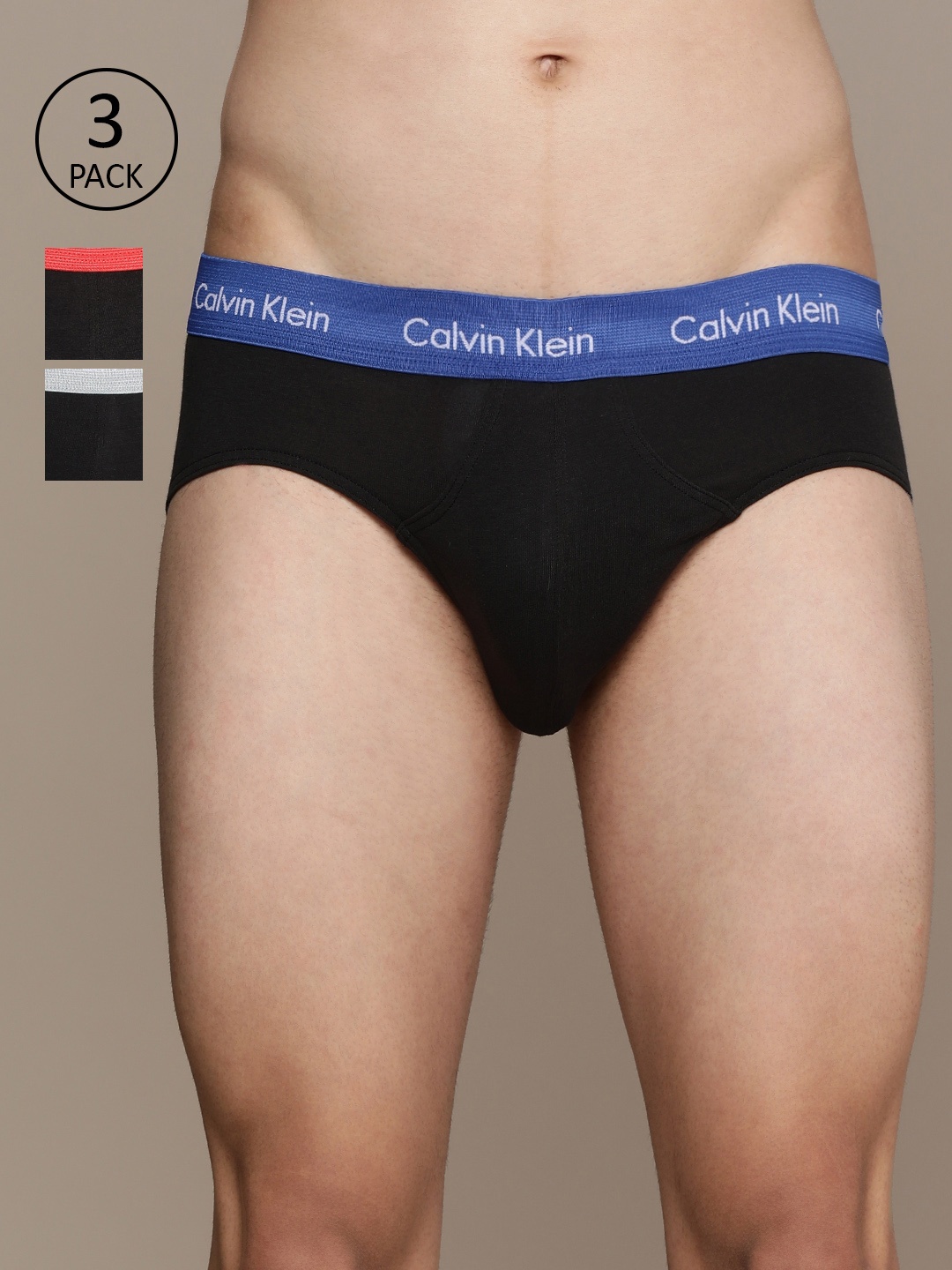 

Calvin Klein Underwear Pack of 3 Men Solid Briefs U2661WHD, Black