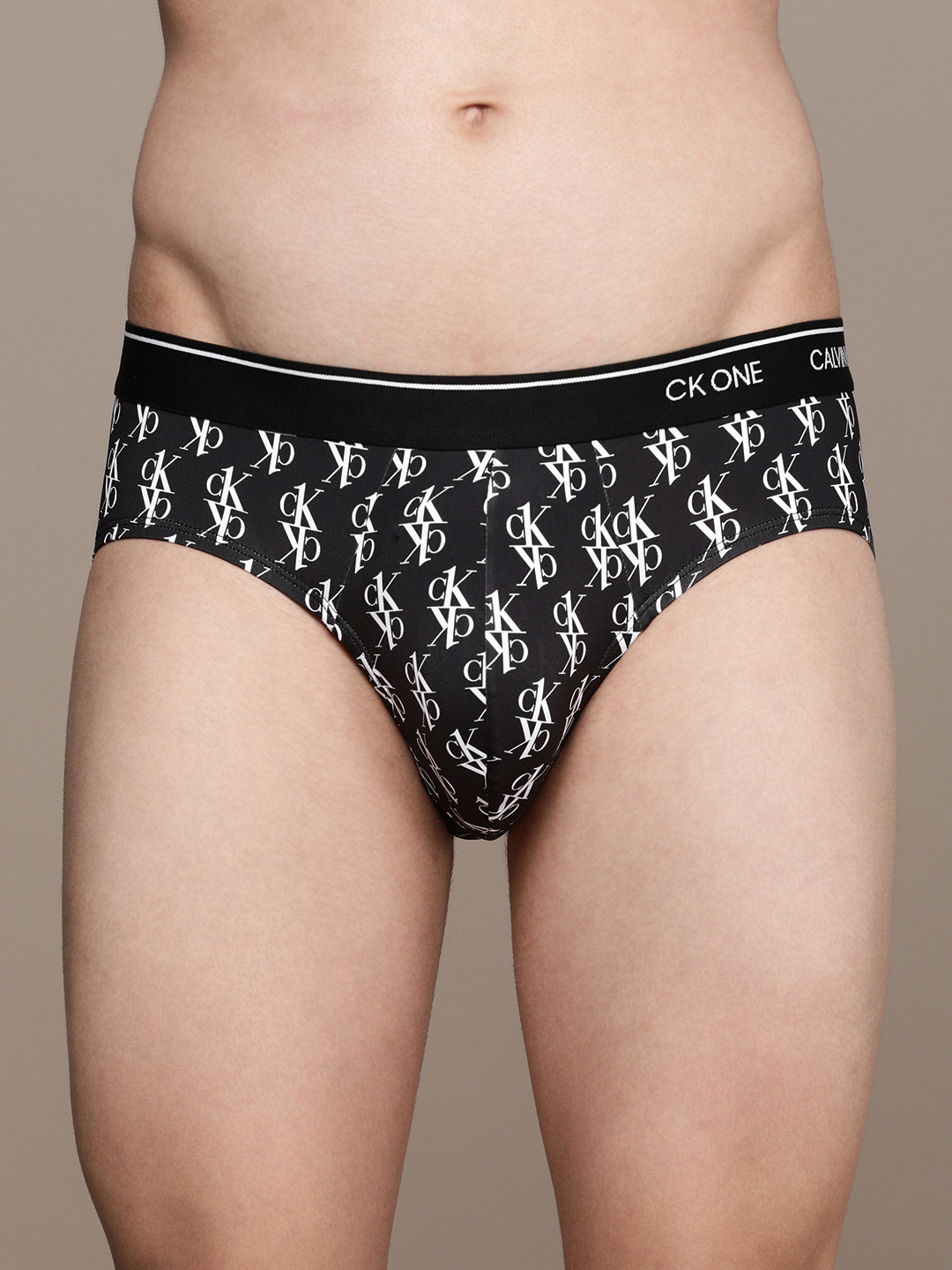 

Calvin Klein Underwear Men Black & White Printed Briefs- NB2224V4S