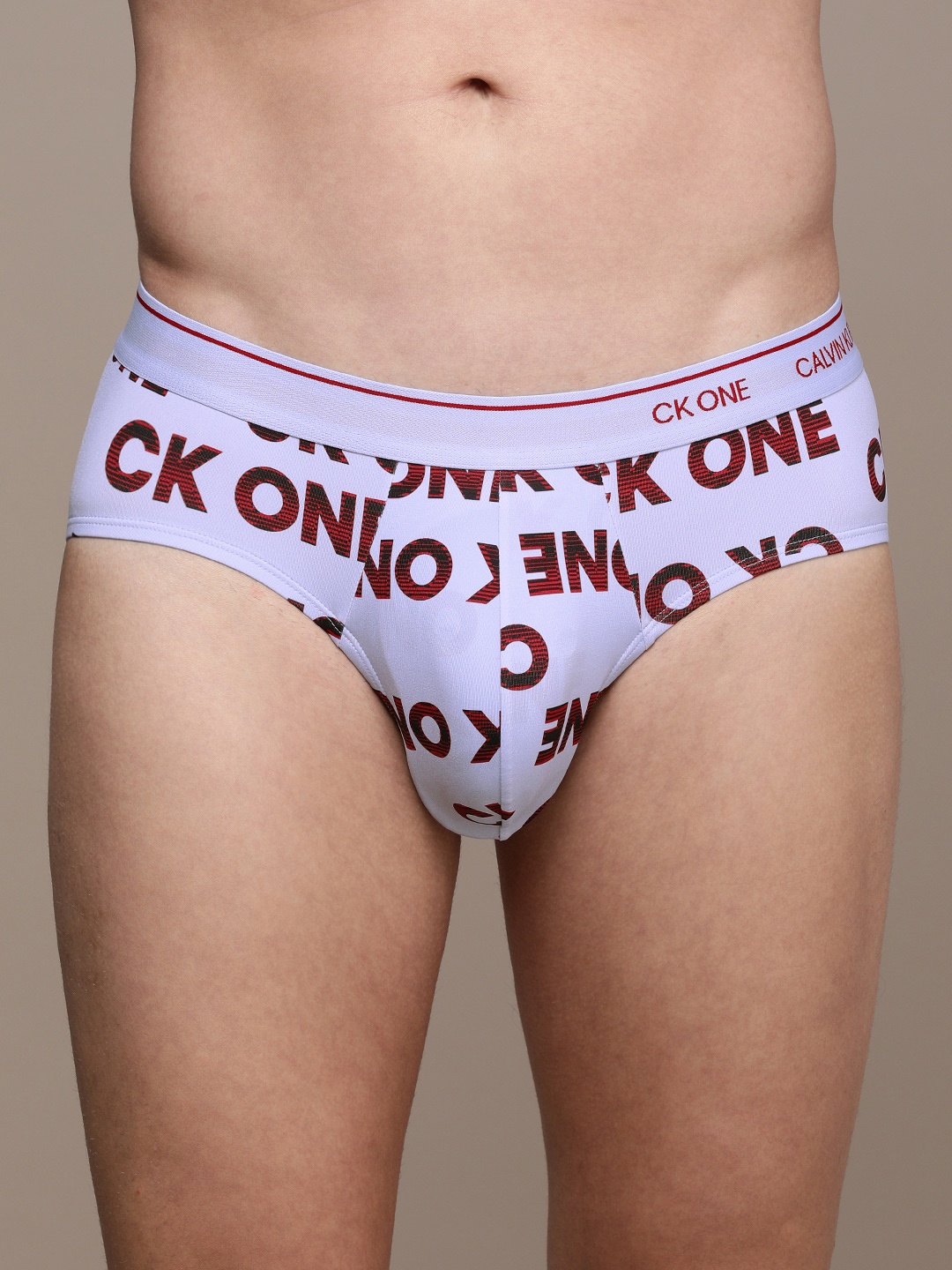 

Calvin Klein Underwear Men Grey typography Printed Short Low Rise Brief