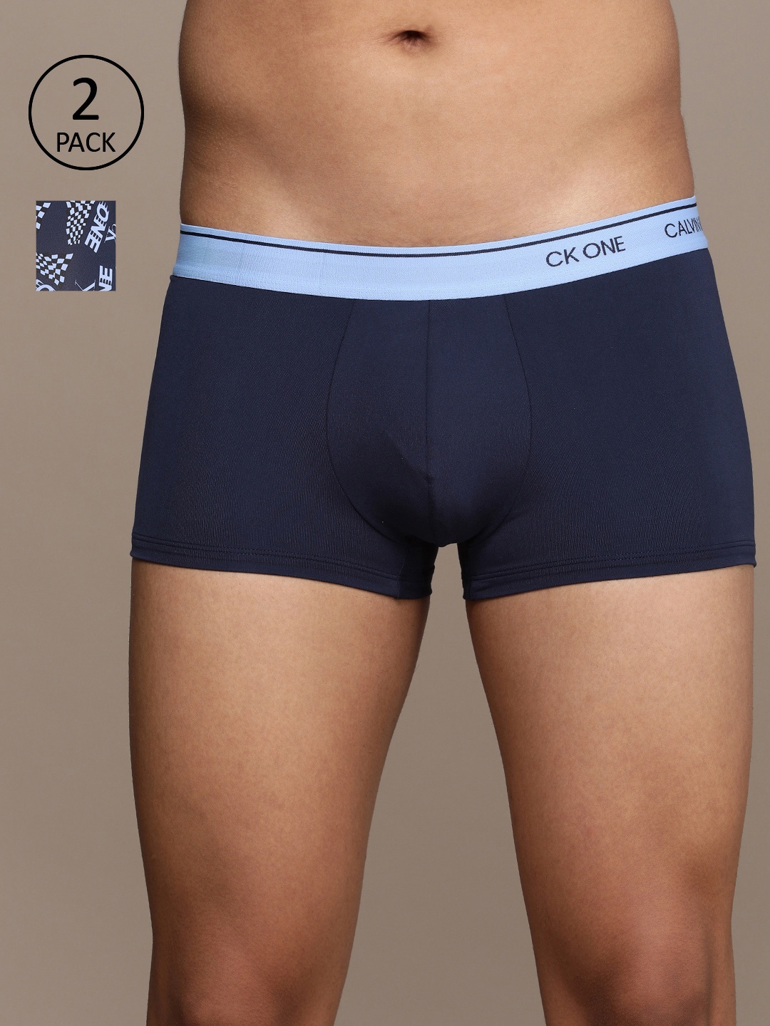 

Calvin Klein Underwear Men Pack of 2 Low-Rise Trunks, Navy blue