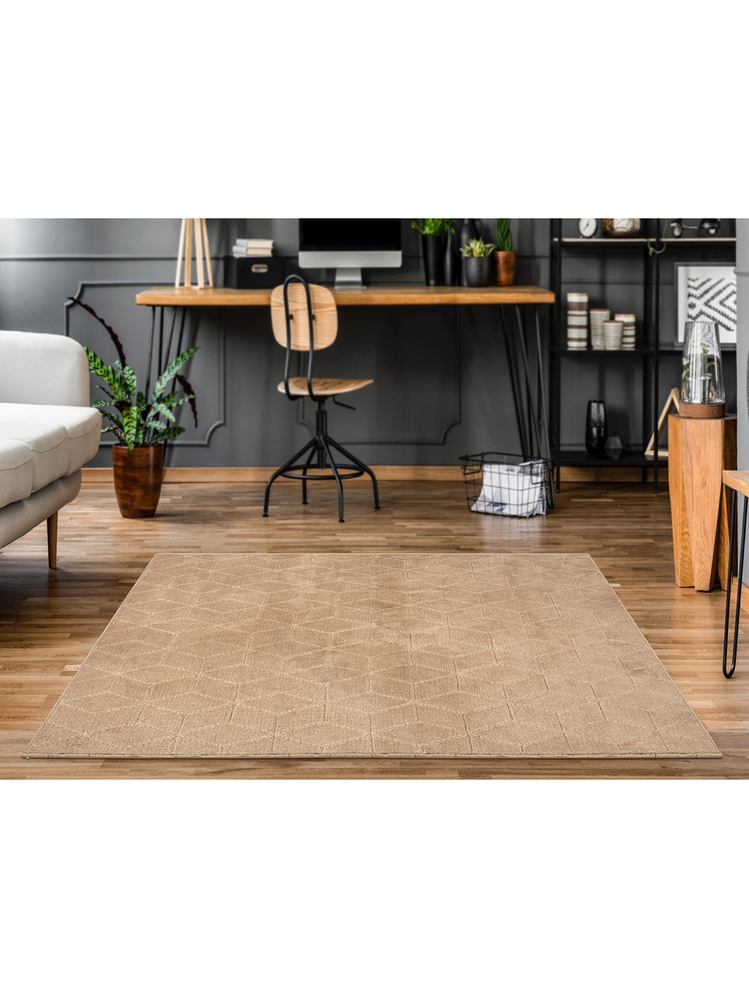

Saral Home Beige Solid Cotton Carpet