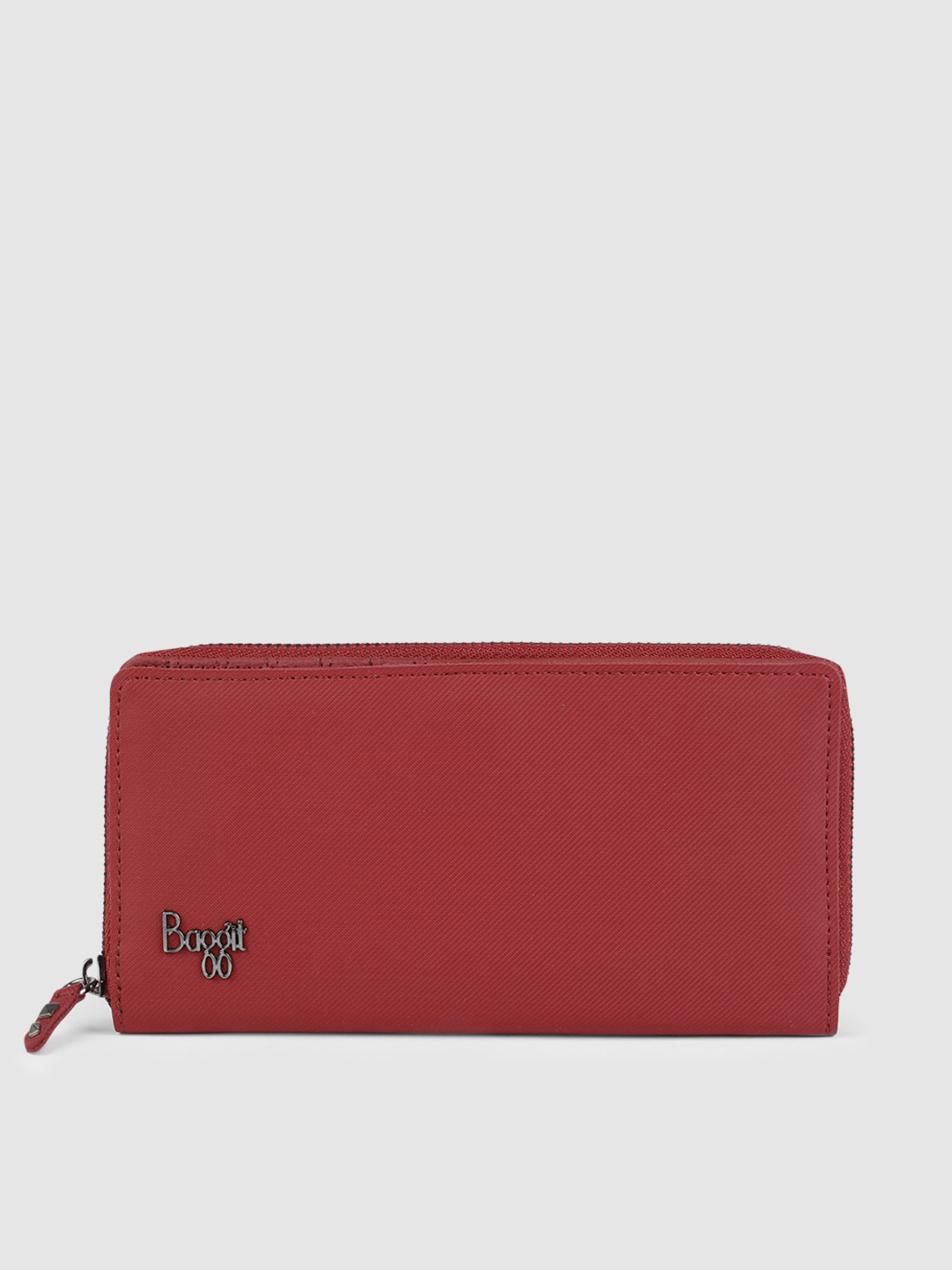 

Baggit Women Red Solid Zip Around Wallet