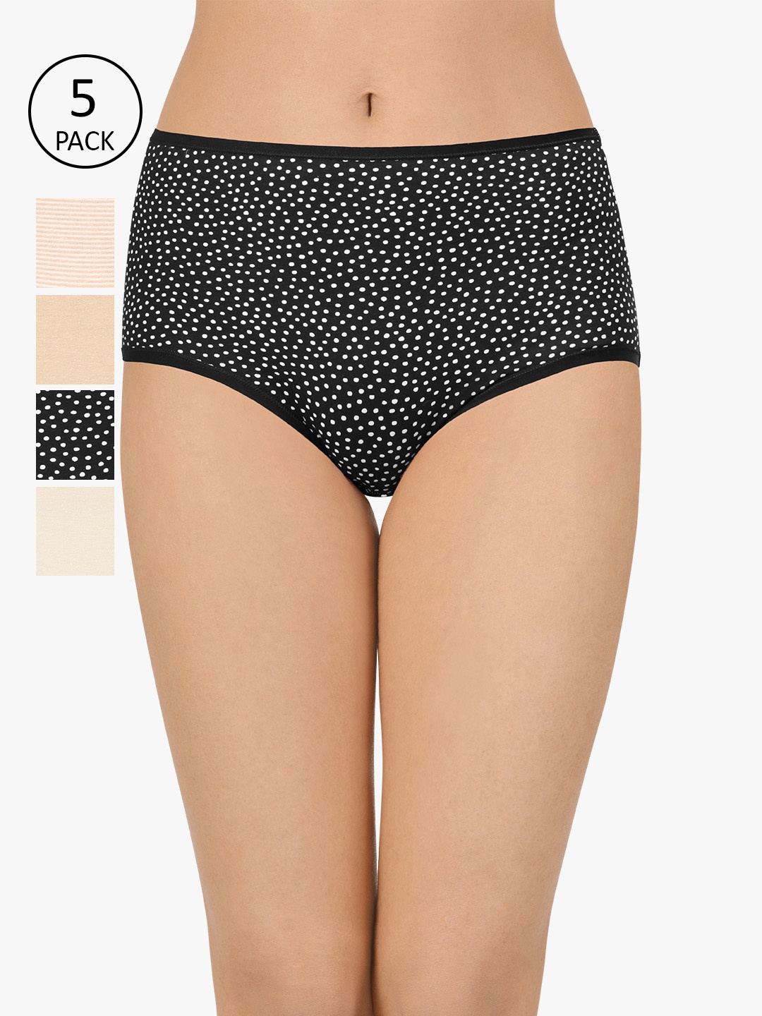 

every de by amante Women Pack Of 5 Assorted Full Briefs EK251