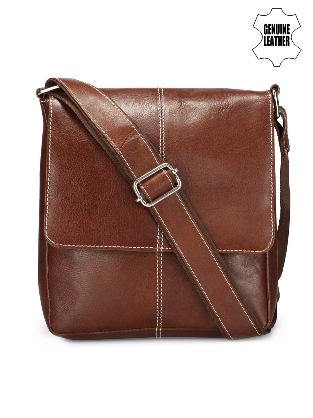 

Teakwood Leather Unisex Brown Leathers Messenger Bag