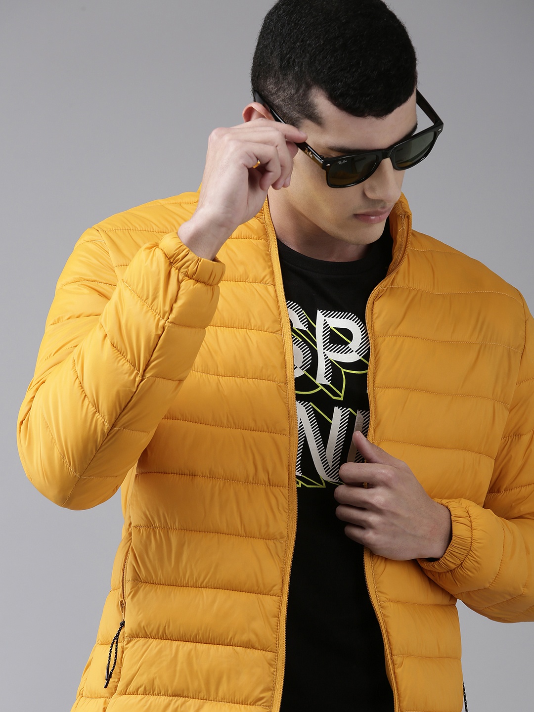 

U S Polo Assn Men Mustard Yellow Puffer Jacket