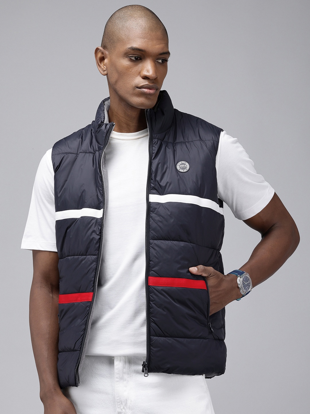 

U.S. Polo Assn. Sleeveless Reversible Padded Jacket, Navy blue