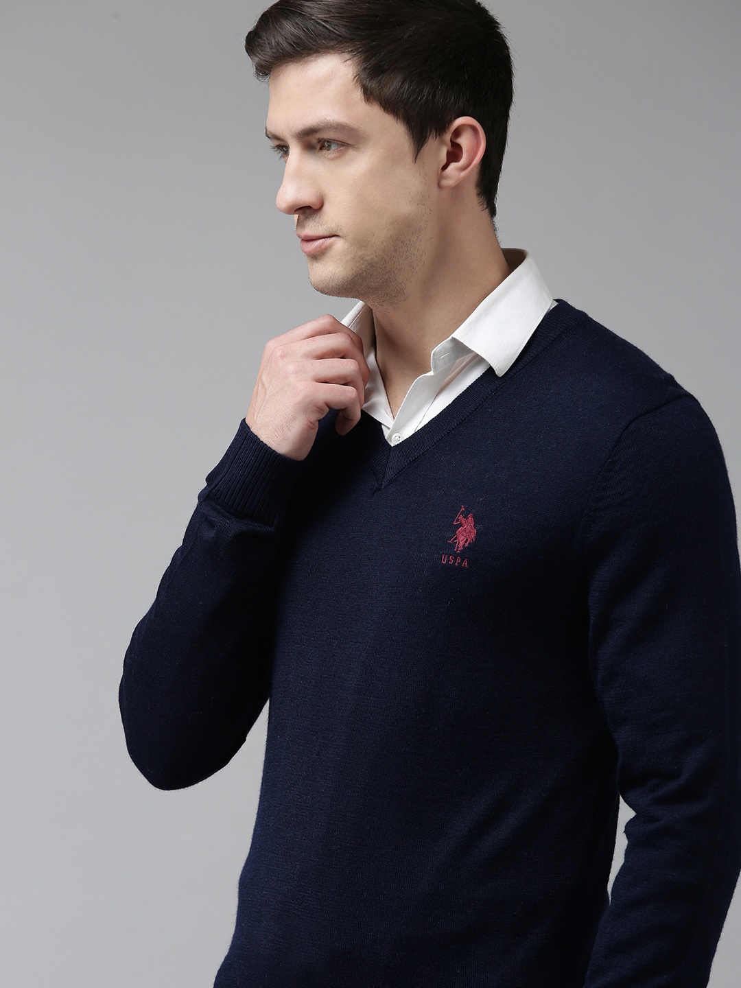 

U S Polo Assn Men Navy Blue Pullover