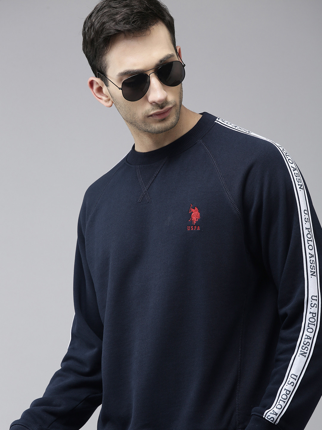 

U S Polo Assn Men Navy Blue Sweatshirt