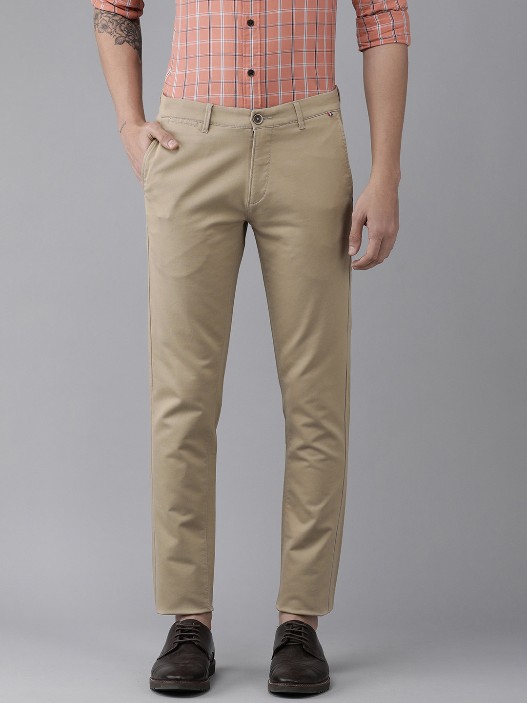 

U S Polo Assn Men Khaki Slim Fit Trousers