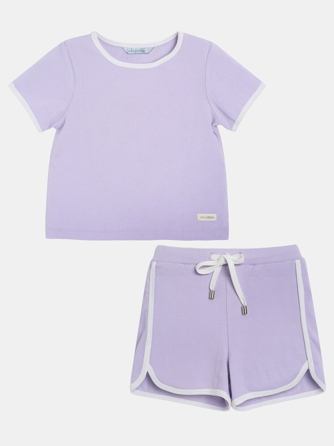 

Jade Garden Girls Lavender Sustainable T-shirt with Shorts
