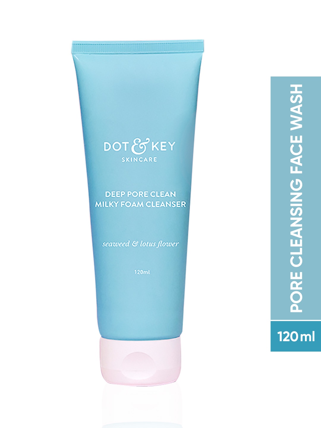 

DOT & KEY Deep Pore Clean Foaming Face Wash with Lactic Acid for Glowing Skin - 120 ml, Blue