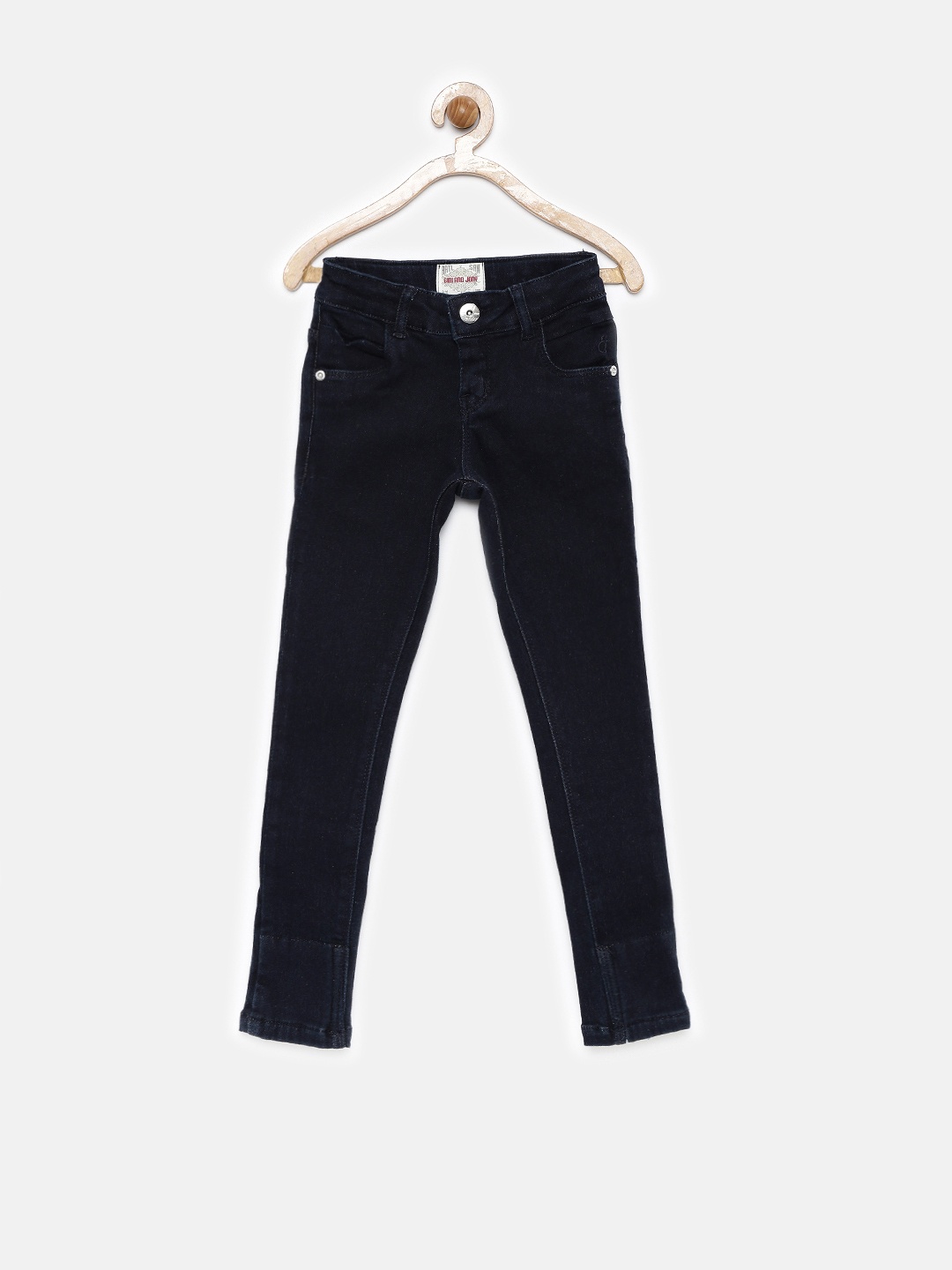 

Gini & Jony Girls Navy Slim Fit Stretchable Jeans, Navy blue