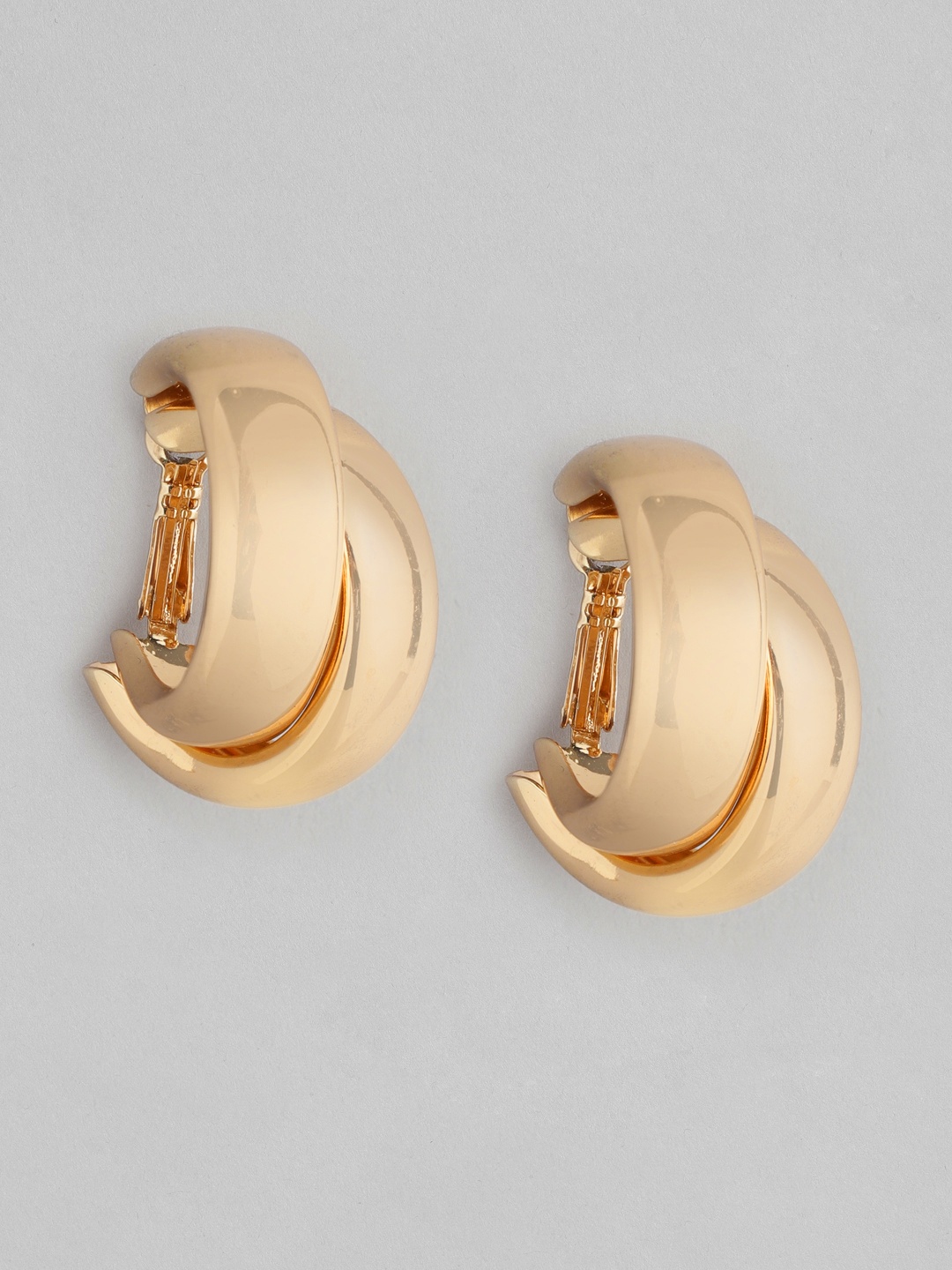 

DressBerry Gold-Plated Interconnected Circular Hoop Earrings