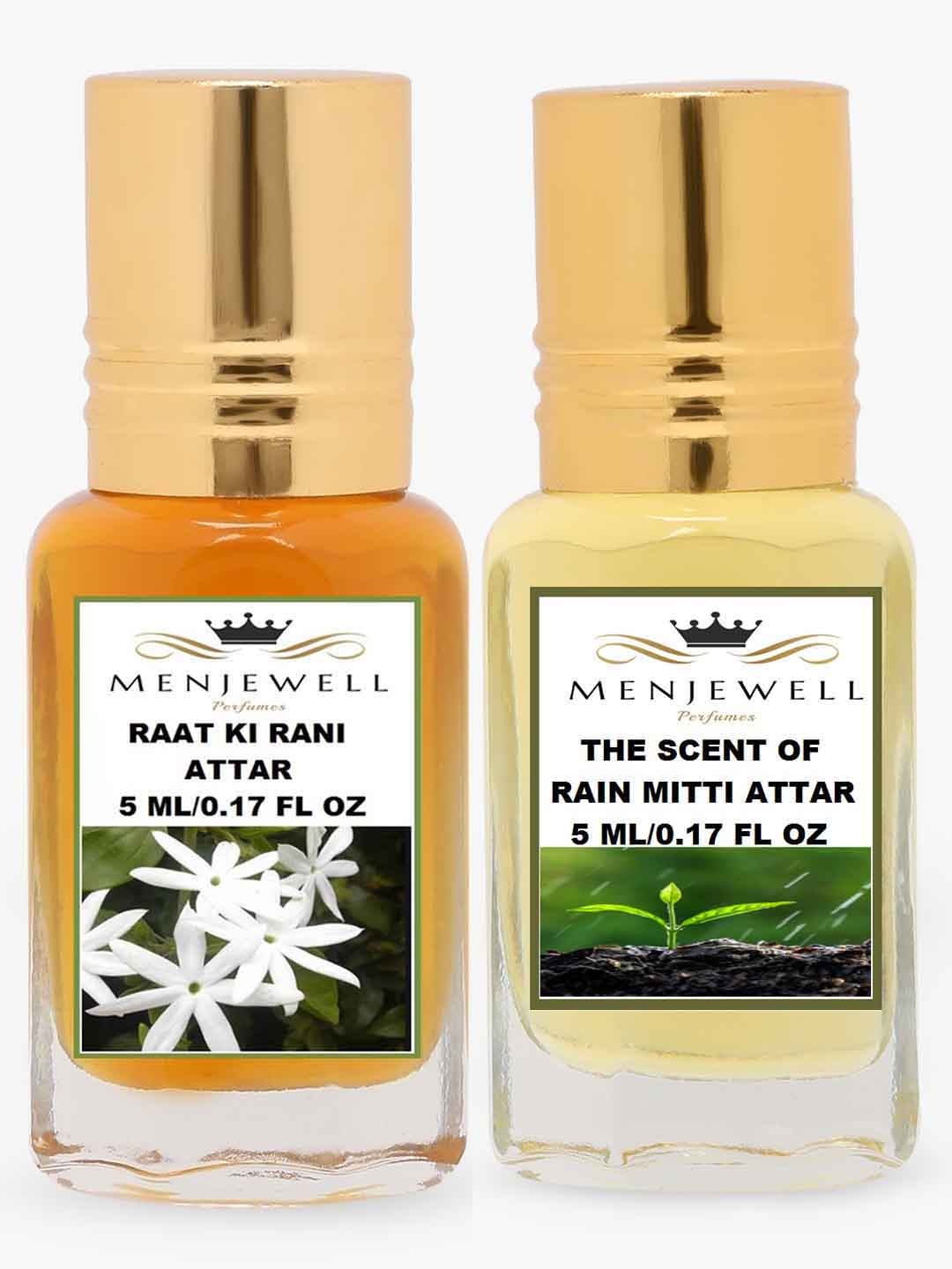 

Menjewell Raat Ki Rani The Scent of Rain Mitti Attar, Transparent