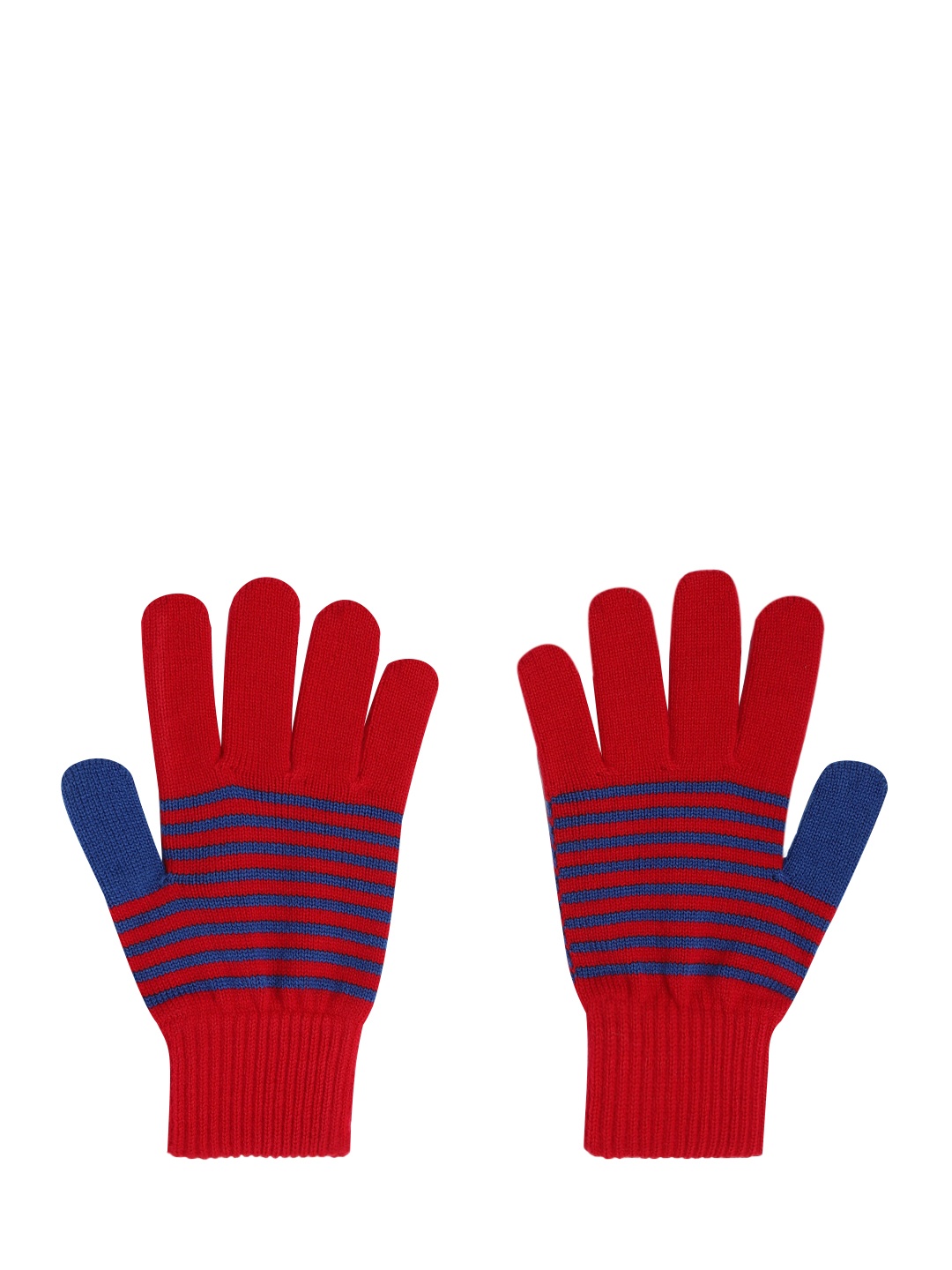 

Roadster Women Red & Blue Striped Acrylic Hand Gloves