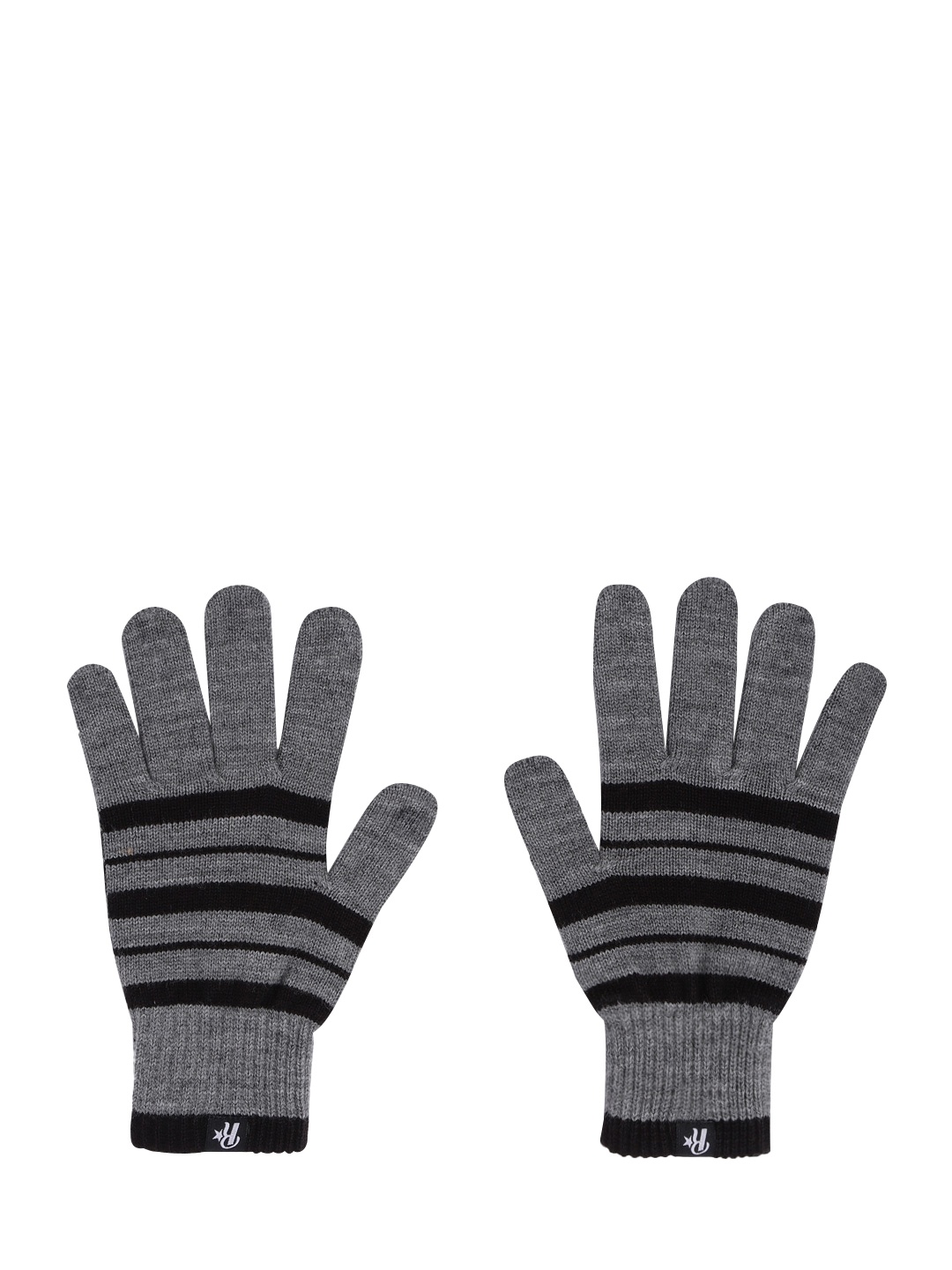 

Roadster Women Grey & Black Striped Hand Gloves